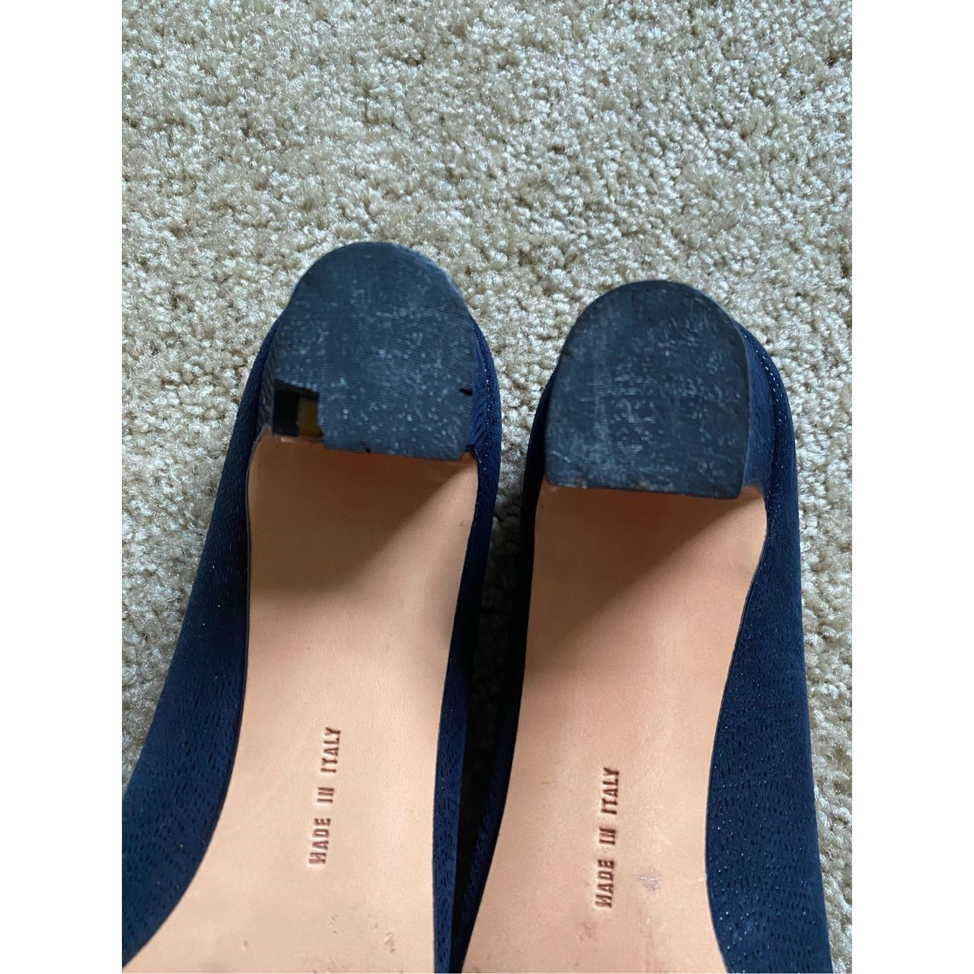 Salvatore Ferragamo Salvatore Ferragamo Vintage Navy Blue Pumps, Block Heels, Size 8.5 Size US 8.5 / IT 38.5 - 12 Thumbnail