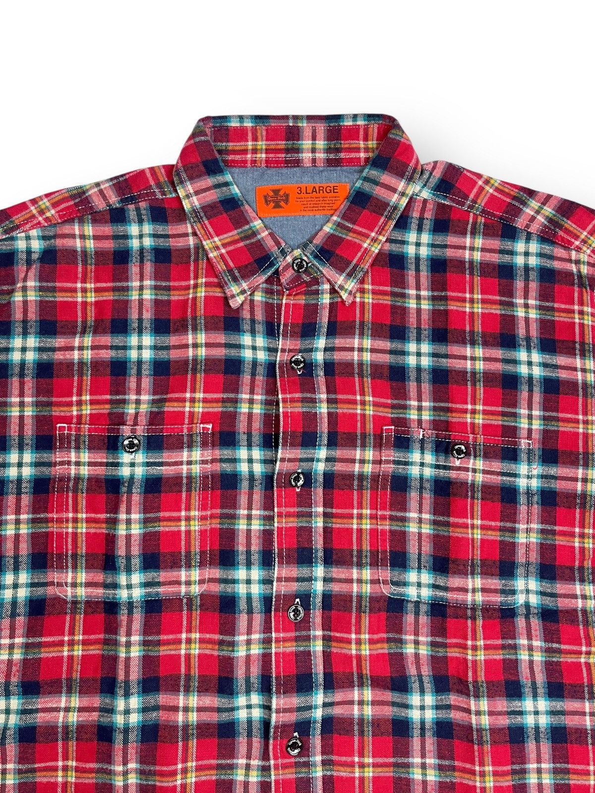 Vintage Y2K Open Dich Double Pocket Vintage Plaid Outer Flannel Size US XXL / EU 58 / 5 - 2 Thumbnail