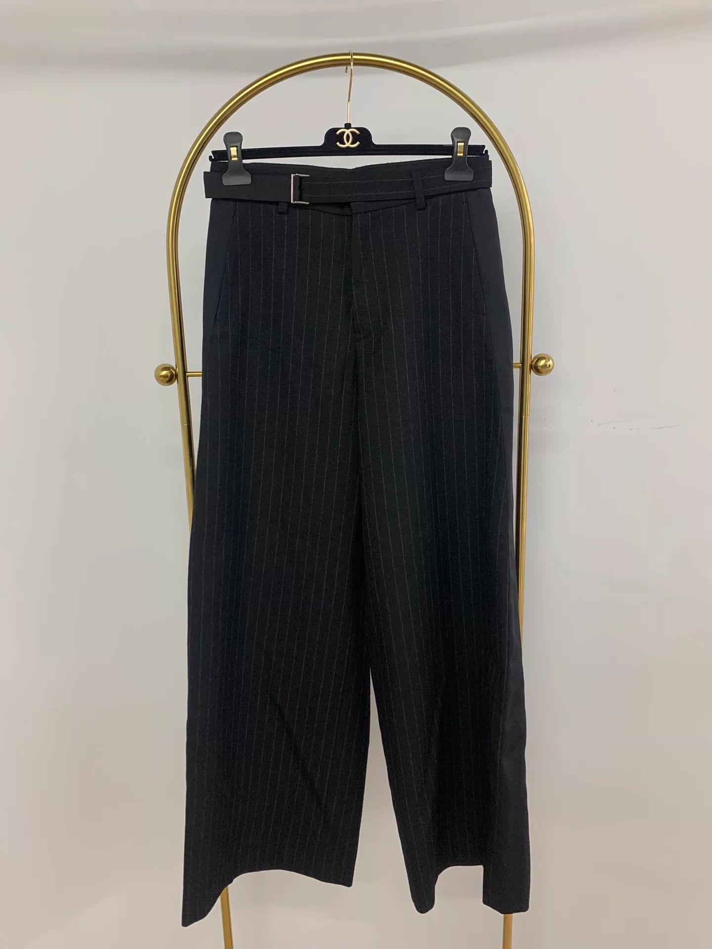 Sacai Sacai Drawstring Striped Wide-Leg Pants Size 1 New Size US 30 / EU 46 - 1 Thumbnail