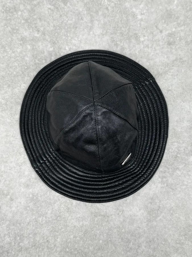 Dolce & Gabbana 2000s Dolce & Gabbana Black Leather Hat Size ONE SIZE - 5 Thumbnail
