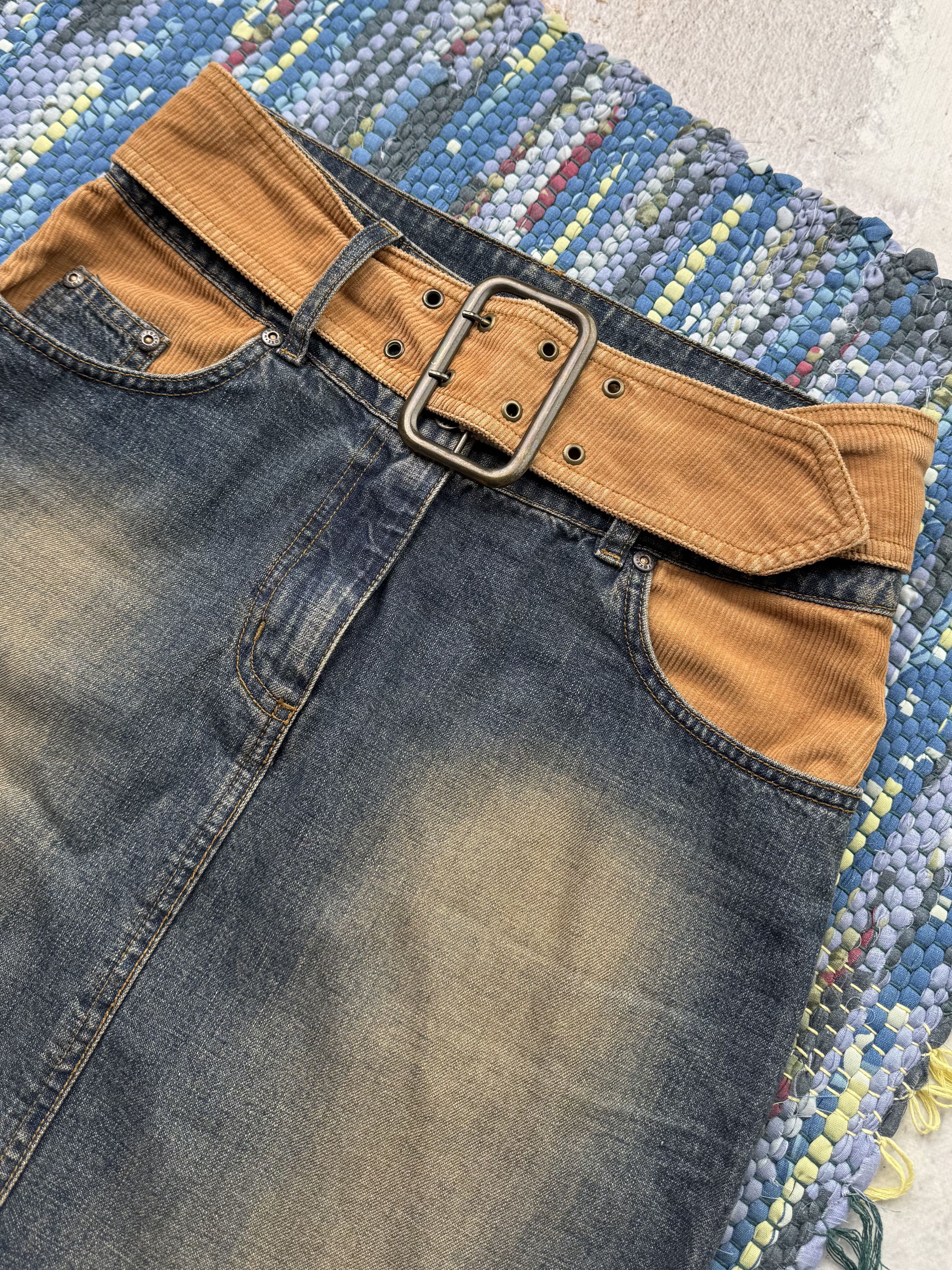 Vintage Vintage Midi Skirt With Belt A730(09) Size 27" / US 4 / IT 40 - 3 Thumbnail