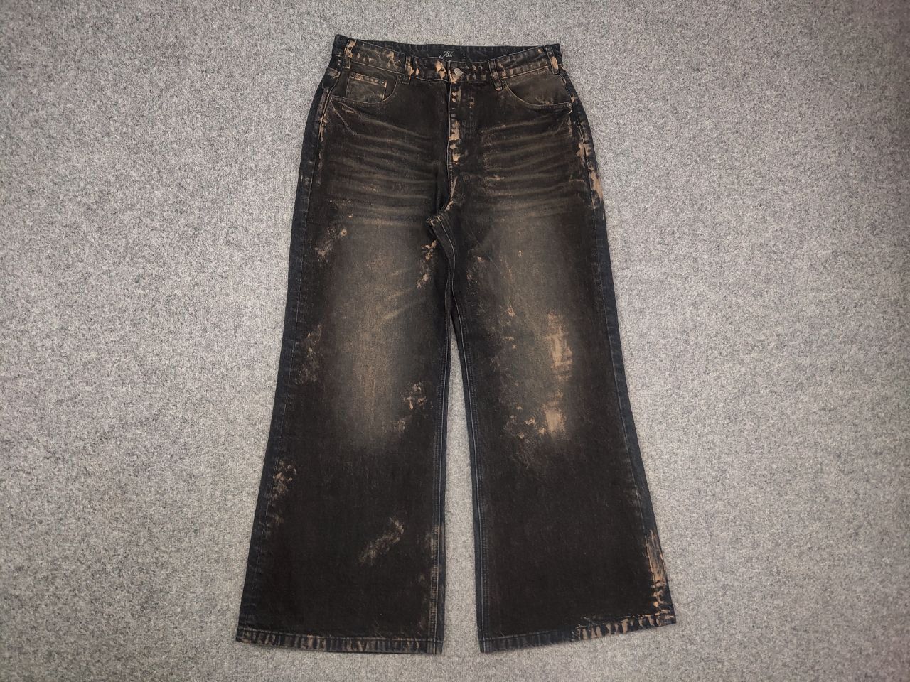 JCAESAR super baggy Black dye Denim Jeans rick owens LGB