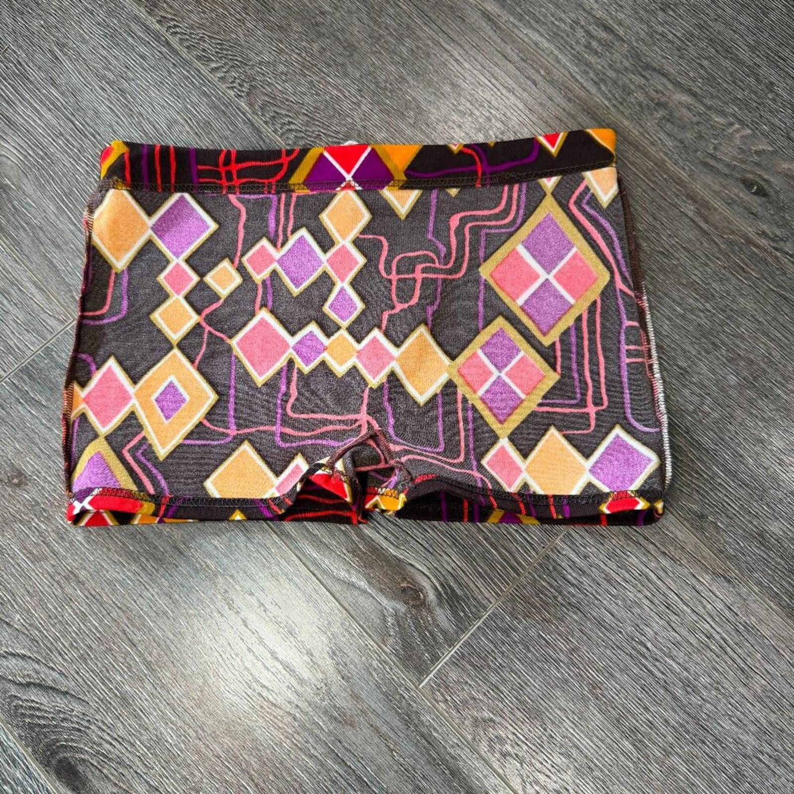 Other Vintage Men Swim Trunk Geometric Print Retro Style Medium Size US 32 / EU 48 - 9 Thumbnail