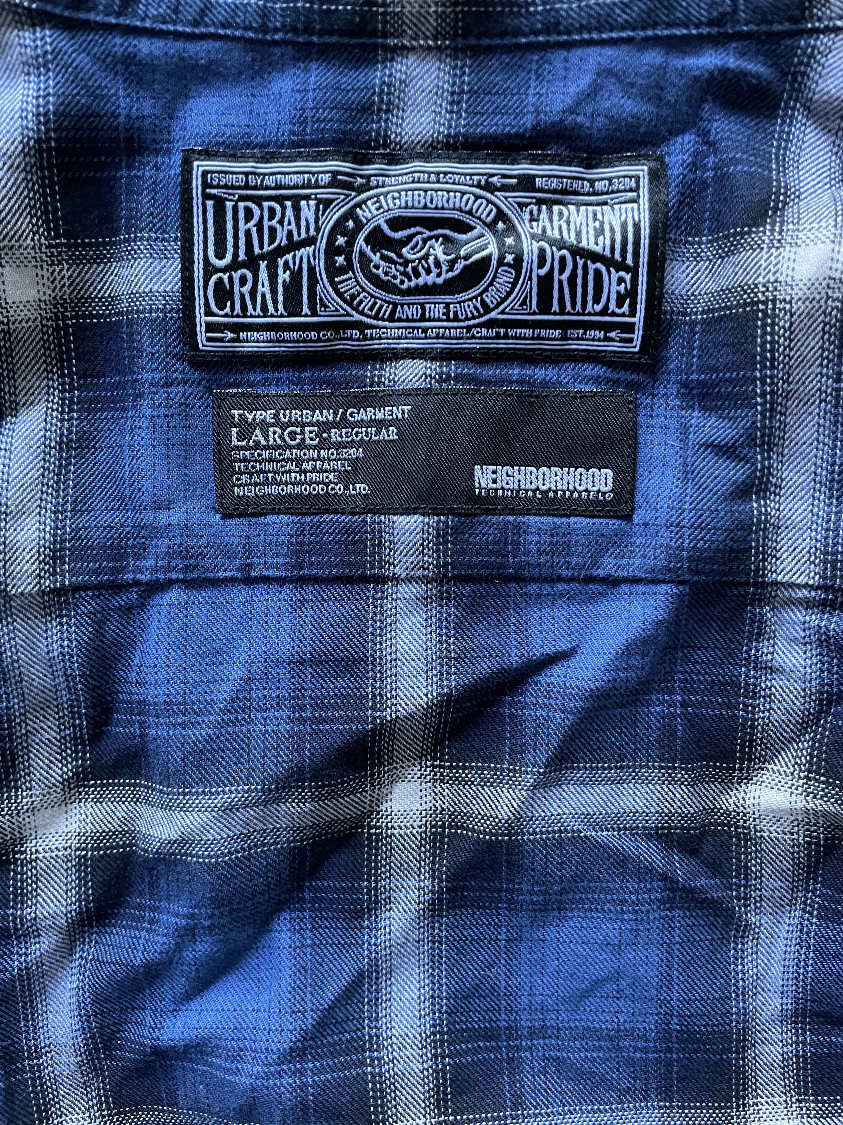 Neighborhood Neighborhood Blue checked shirt Size US L / EU 52-54 / 3 - 7 Thumbnail