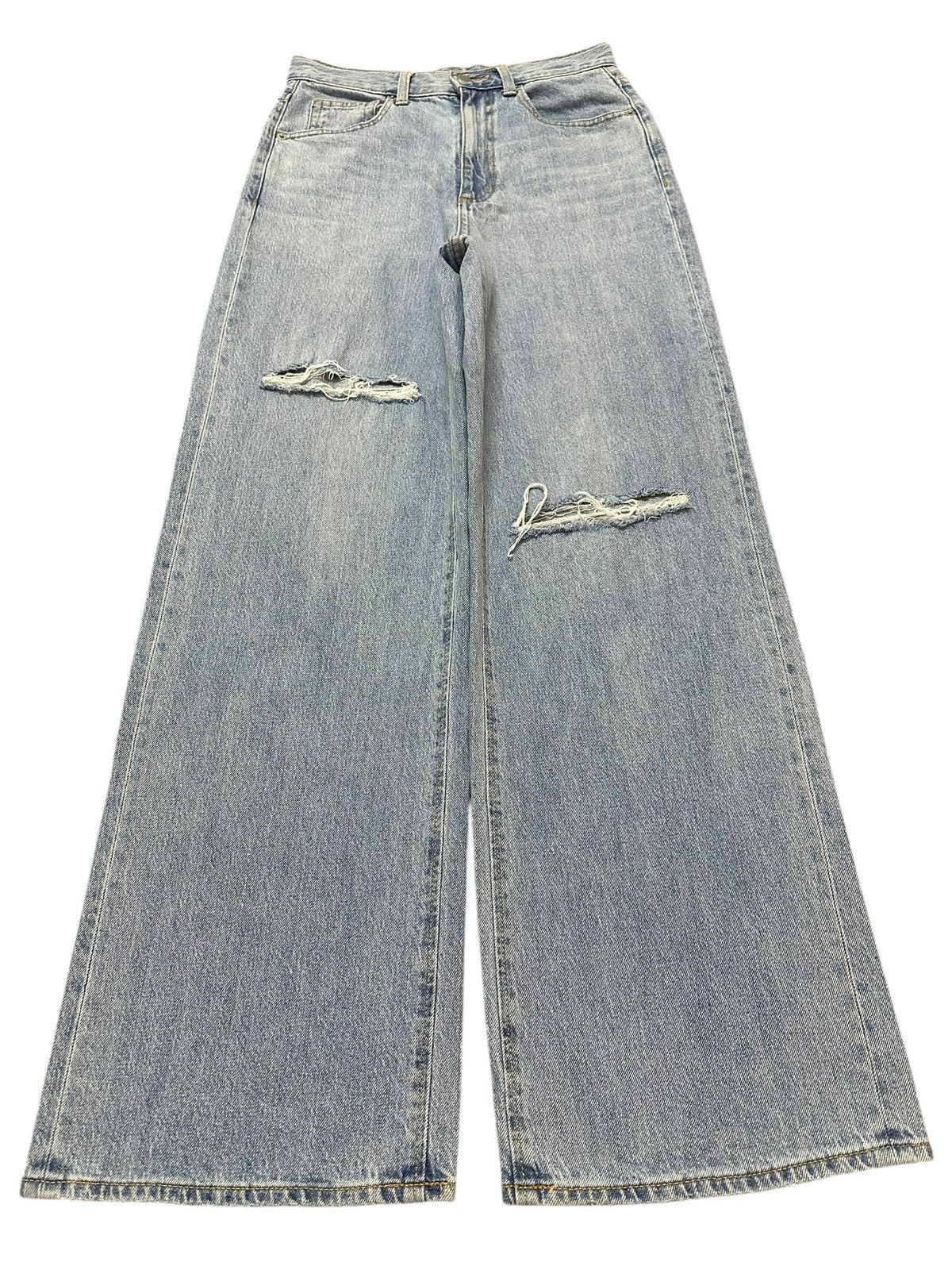 GU Vintage Japanese GU Blue Faded Wash Distressed Baggy Jeans Size US 28 / EU 44 - 1 Thumbnail