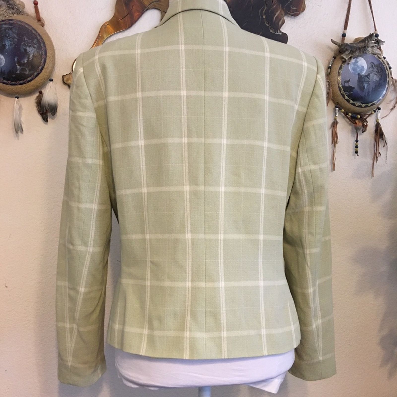 Vintage Vintage Kasper sage green double breasted blazer Size L / US 10 / IT 46 - 5 Thumbnail