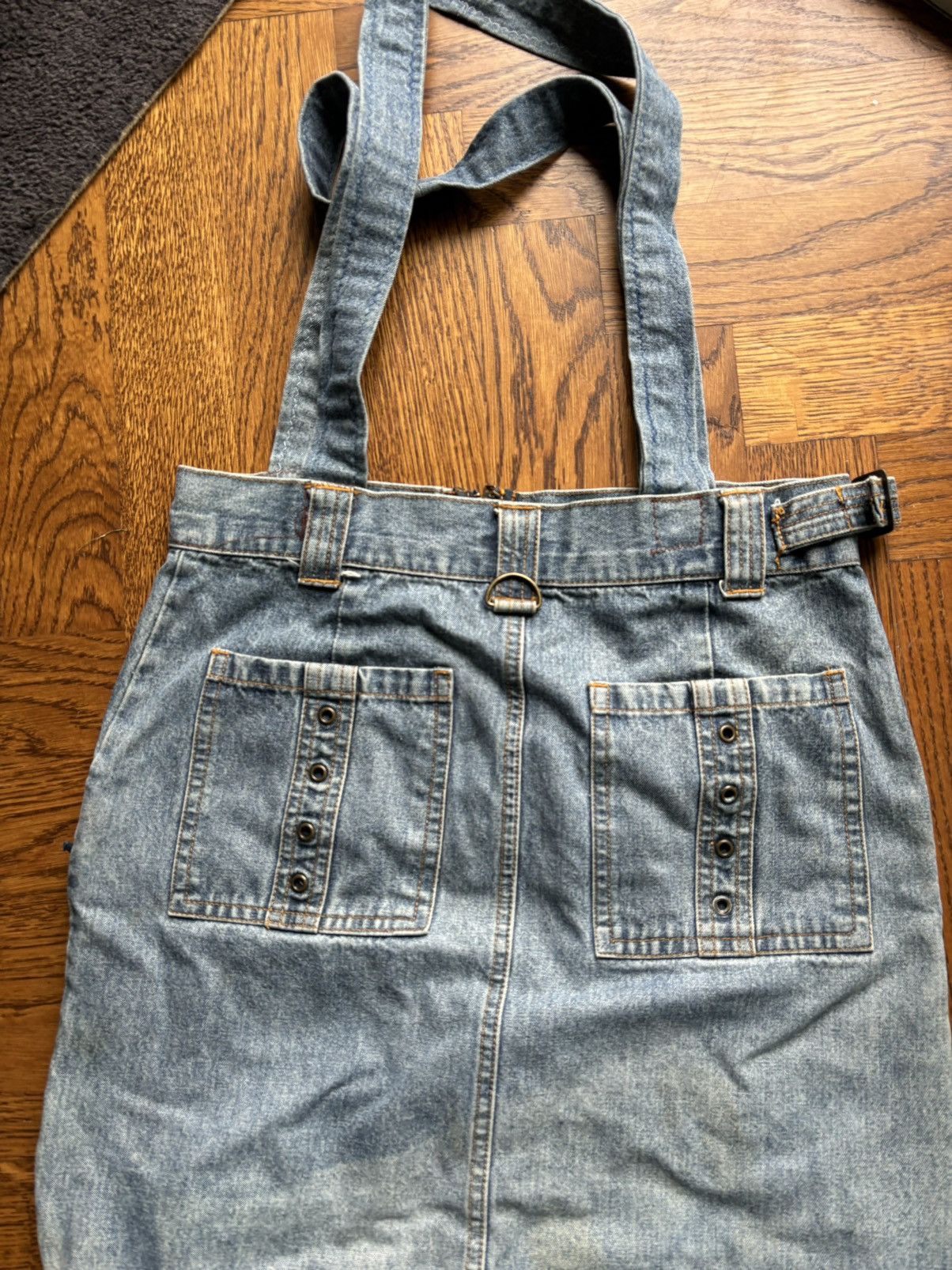 Levi's Vintage Denim Tote Bag Jote Jurse 90s Y2K Jean Sack Rework Size ONE SIZE - 9 Thumbnail