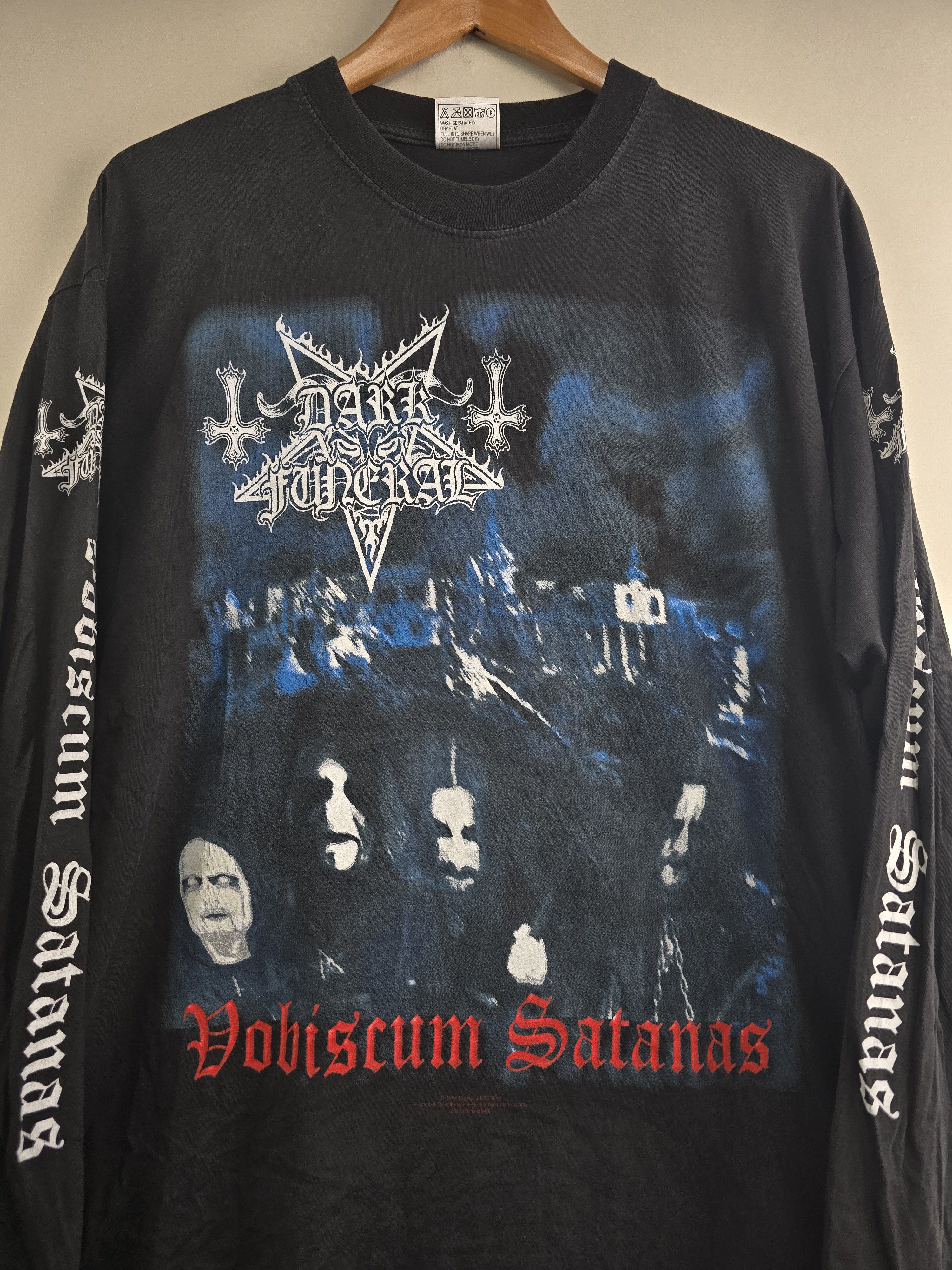 Band Tees × Vintage 1998 Dark Funeral Vobiscum Satanas Long-sleeved XL 23" 30" Size US XL / EU 56 / 4 - 3 Thumbnail