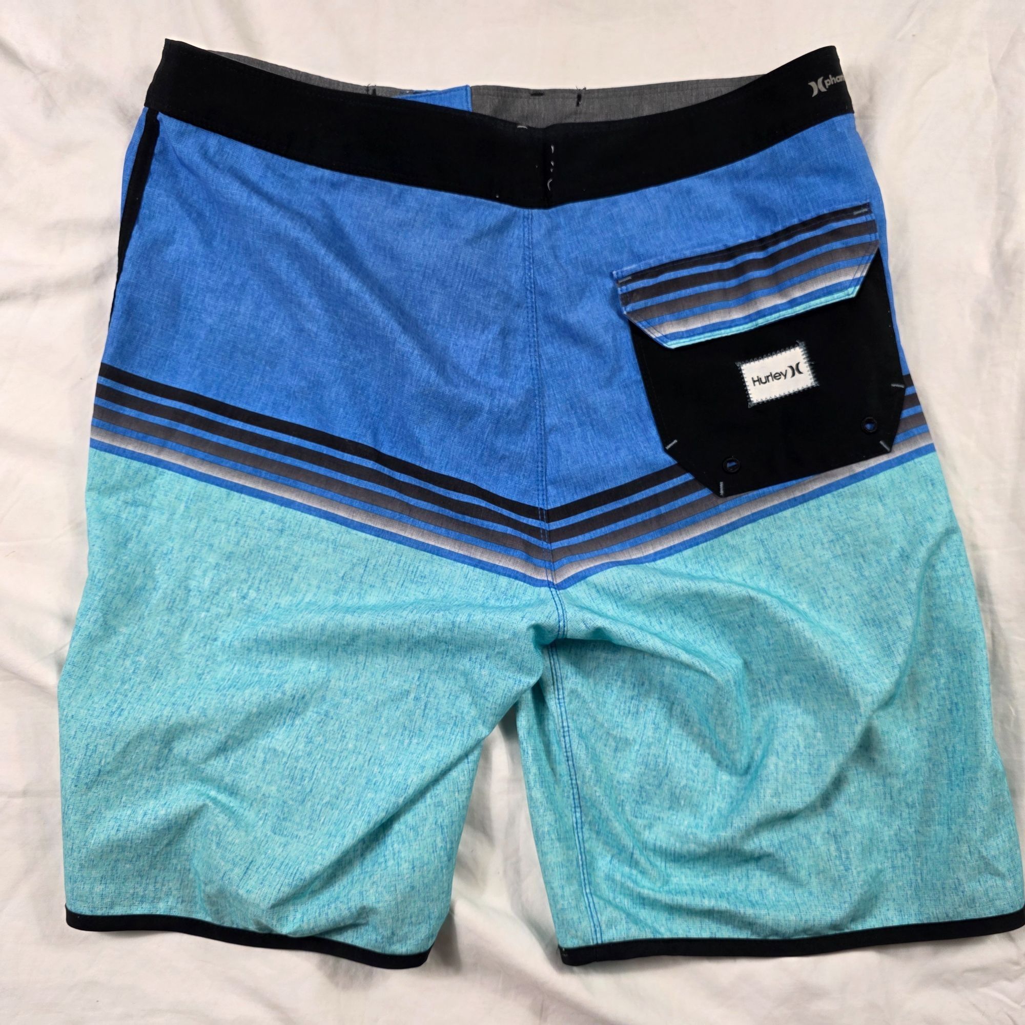 Hurley Hurley Phantom Mens 32 Blue Black Board Shorts Lightweight S Size US 32 / EU 48 - 2 Thumbnail