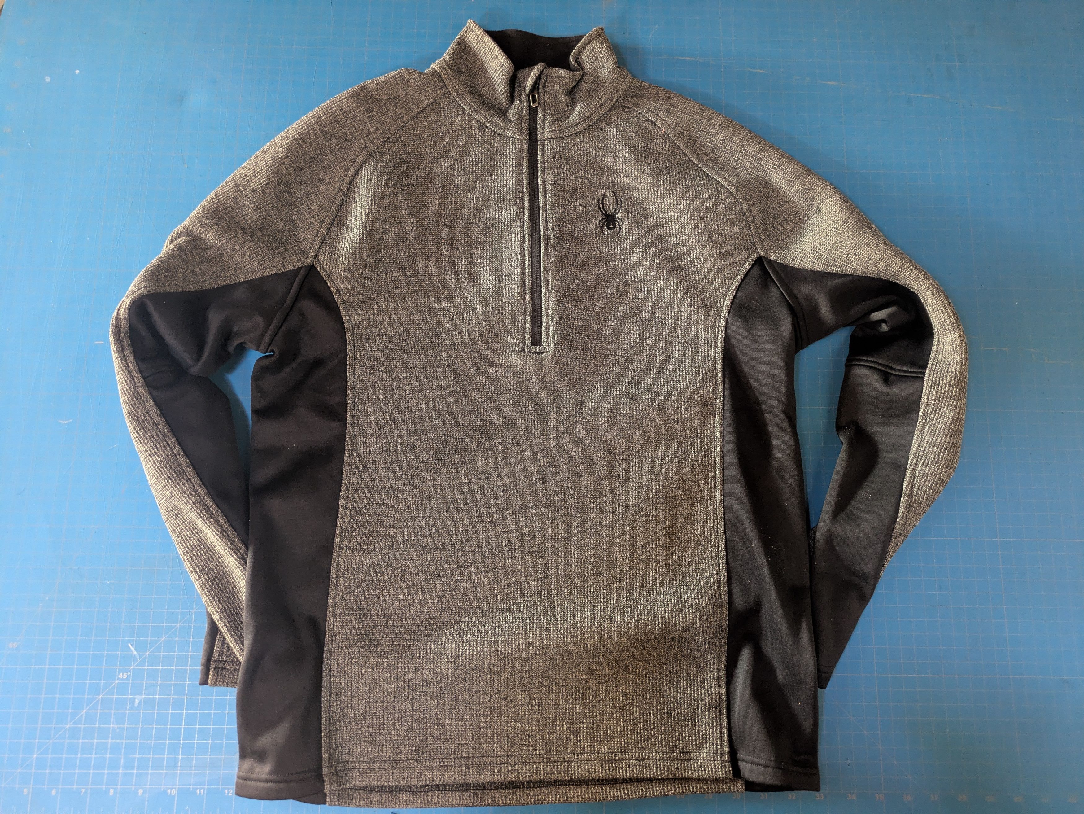 Spyder Spyder Gray and Black Quarter Zip Size US L / EU 52-54 / 3 - 1 Thumbnail
