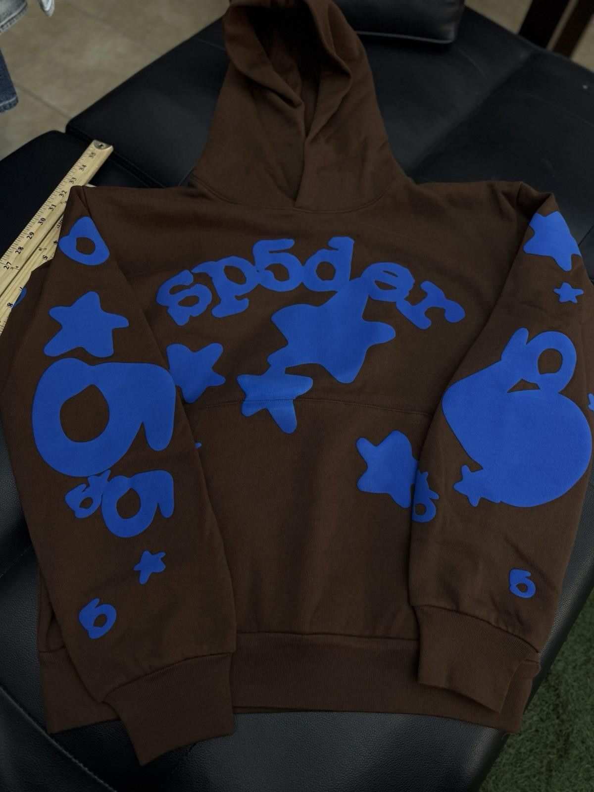 Sp5der Sp5der Worldwide Brown/Blue Hoodie Size (M) (NEW) Size US M / EU 48-50 / 2 - 3 Thumbnail