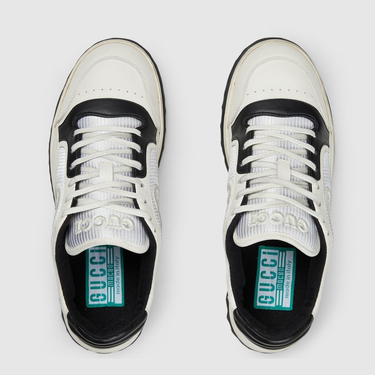 Gucci o1s1wg110125 MAC80 Low-Top Sneakers in White/Black Size US 7.5 / EU 40-41 - 5 Thumbnail