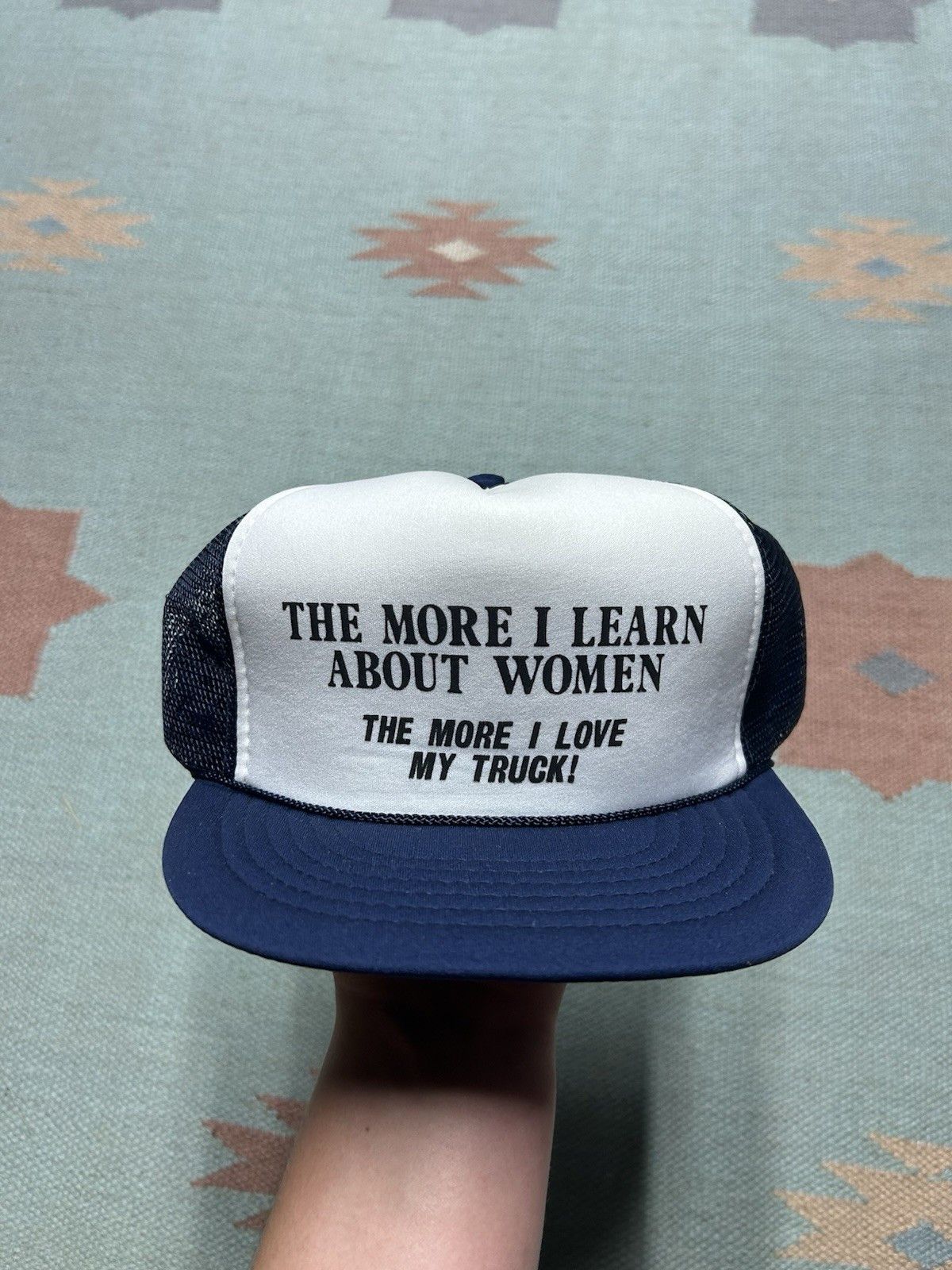 Vintage trucker hat more I learn about women more I love my truck Size ONE SIZE - 2 Thumbnail