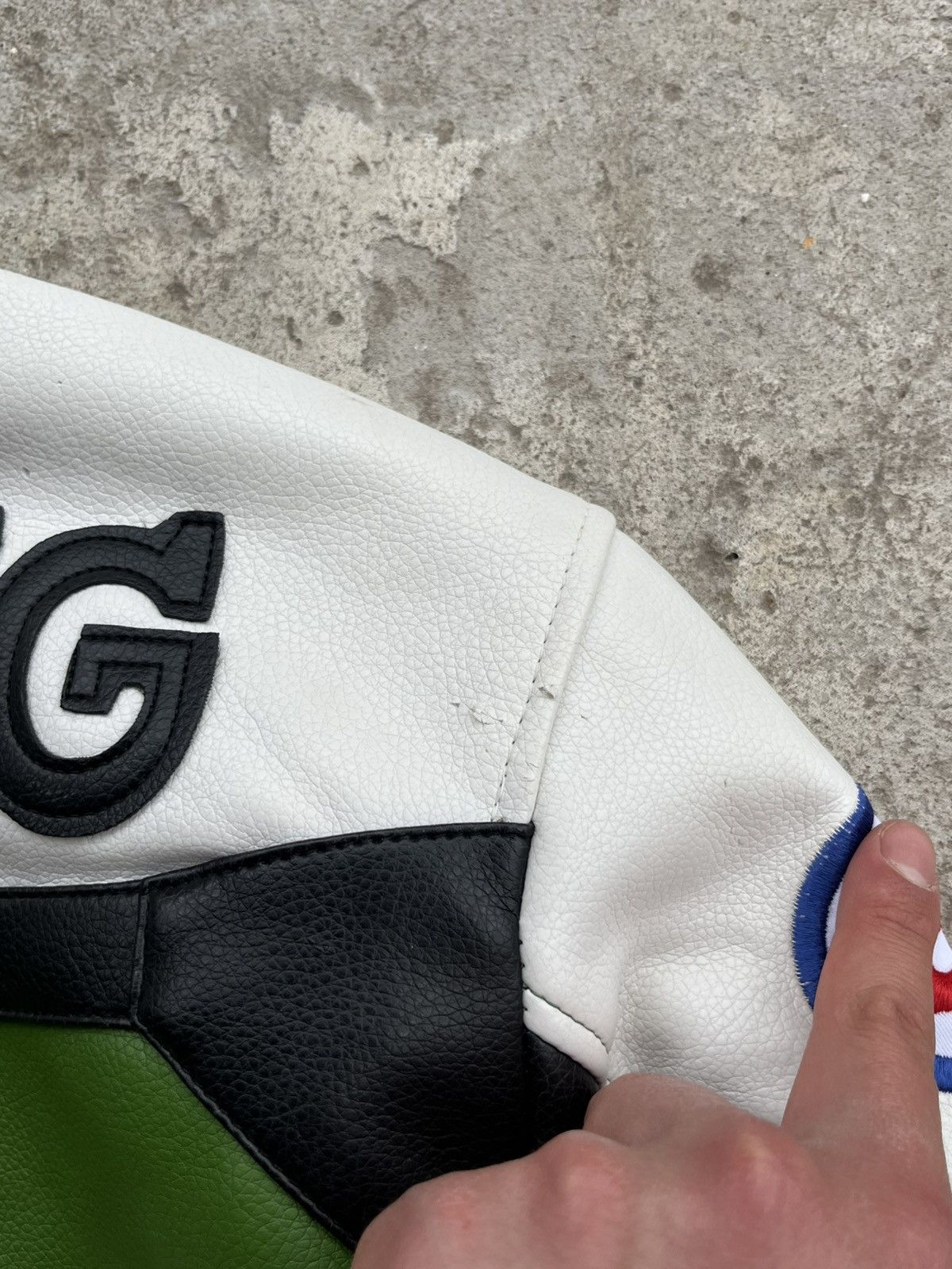 Japanese Brand Kawasaki Vintage Eco Leather PVC Motorcycle Racing Jacket Size US S / EU 44-46 / 1 - 13 Thumbnail