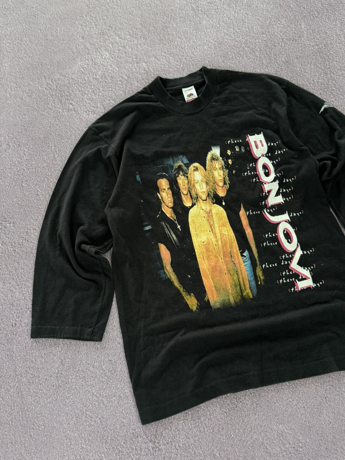 Band Tees Bon Jovi Vintage 1996’s Graphic Print Grunge Band T-Shirt Size US L / EU 52-54 / 3 - 4 Thumbnail