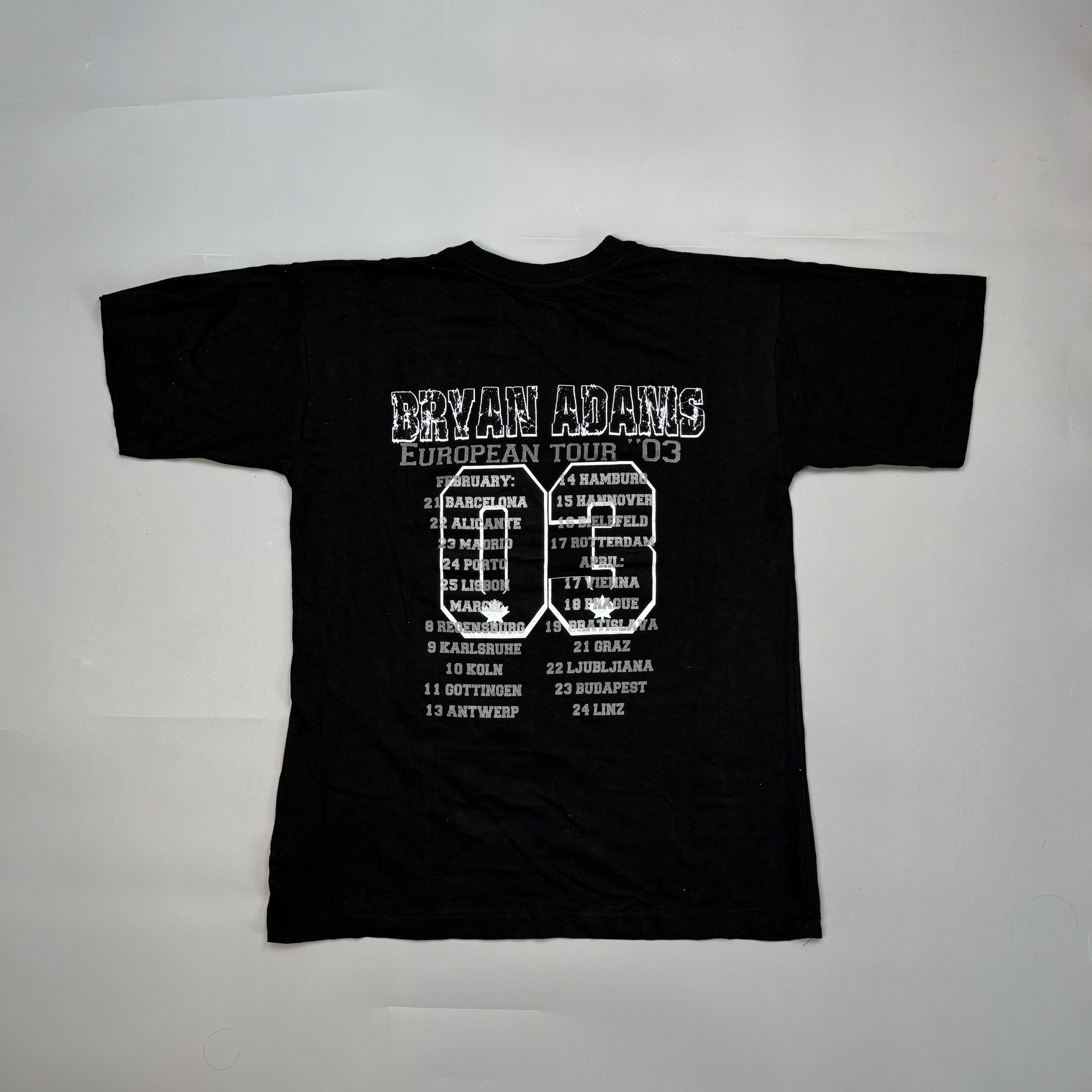 Band Tees × Vintage BRYAN ADAMS 2003 EUROPEAN TOUR BAND T SHIRT RARE PRINTED Size US L / EU 52-54 / 3 - 4 Thumbnail