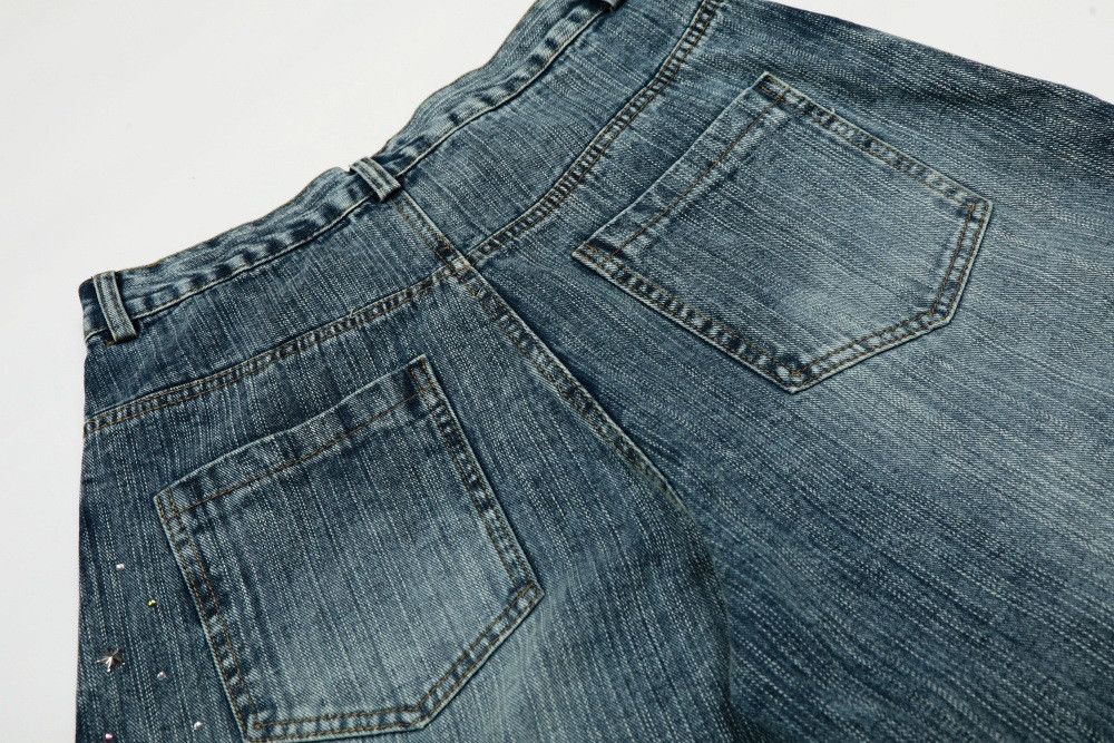 Jean Men's loose washed distressed scimitar jeans Size US 32 / EU 48 - 5 Thumbnail