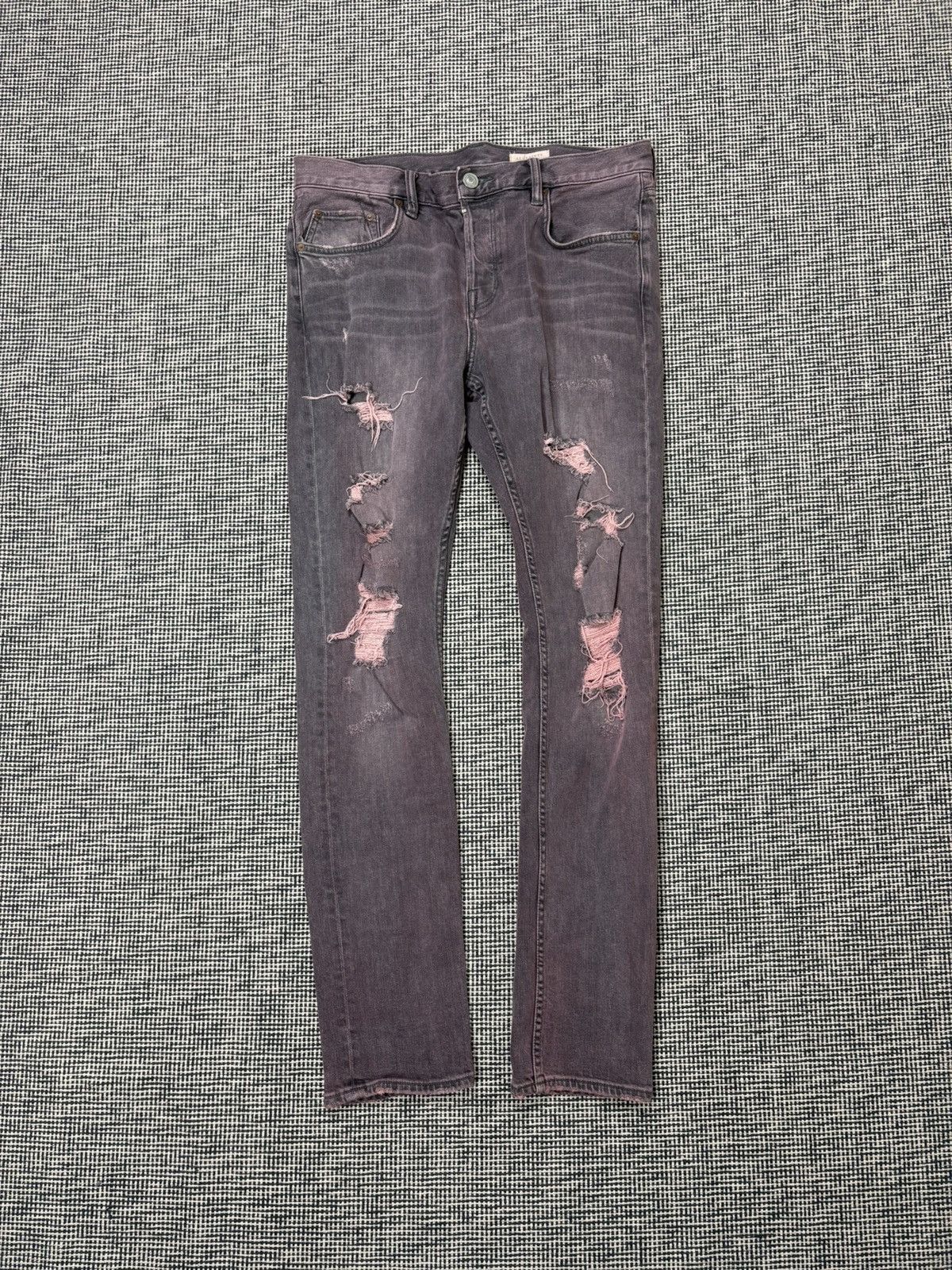 Allsaints AllSaints distressed skinny jeans stacking drip swag Atlanta Size US 34 / EU 50 - 1 Thumbnail