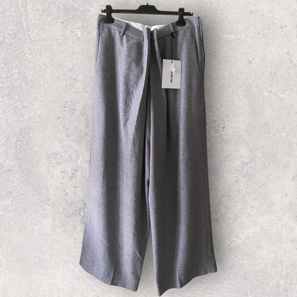 Hed Mayner NWT Fall22 Front Fold Grey Wool Pants Size US 32 / EU 48 - 2 Thumbnail