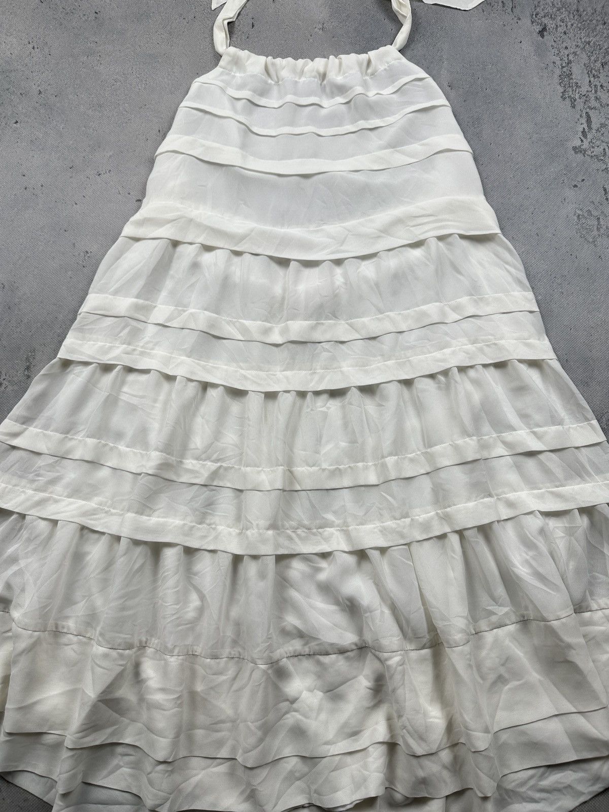 H&M H&M Conscious Collection Halter Tiered White Fairy Dress y2k Size XL / US 12-14 / IT 48-50 - 15 Thumbnail