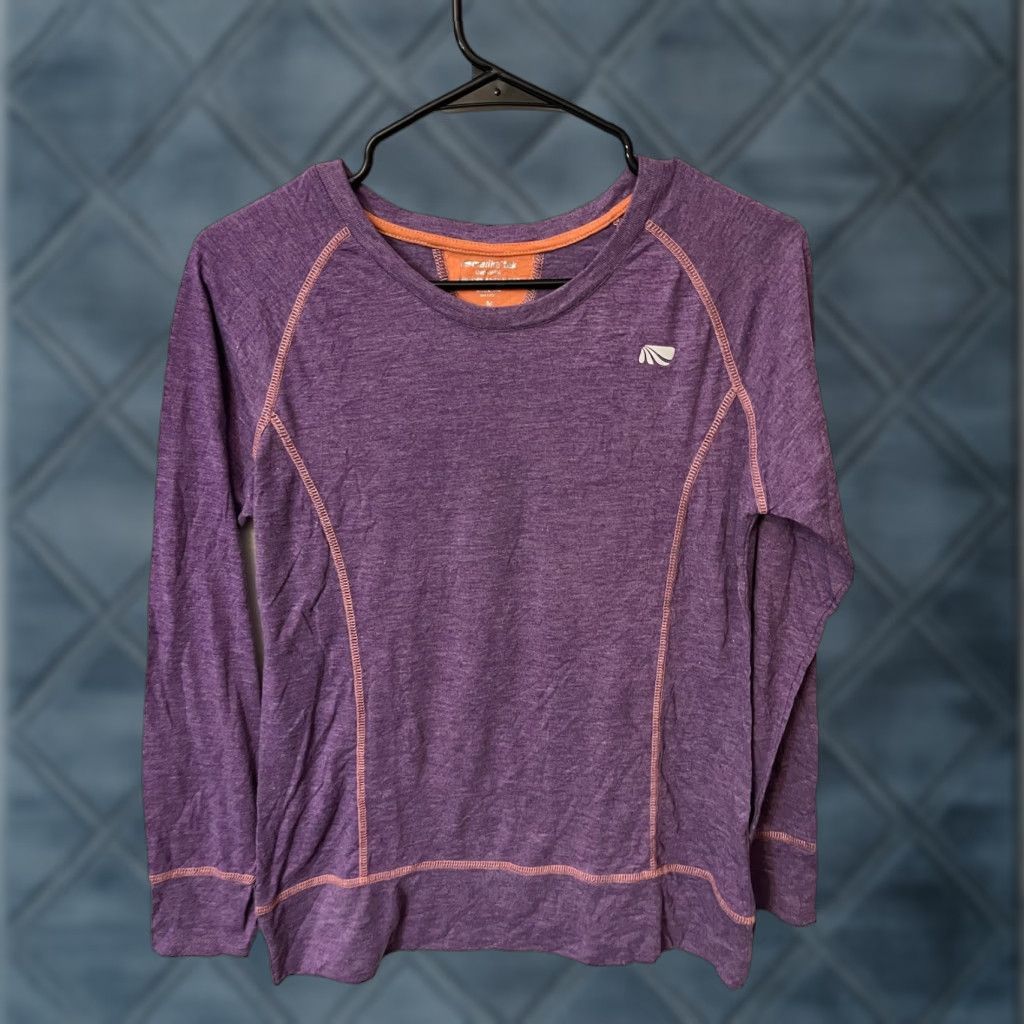 Vintage Marika Tek Womens Pullover T-Shirt Long Sleeve Size M Purple Performance Top Size M / US 6-8 / IT 42-44 - 1 Thumbnail