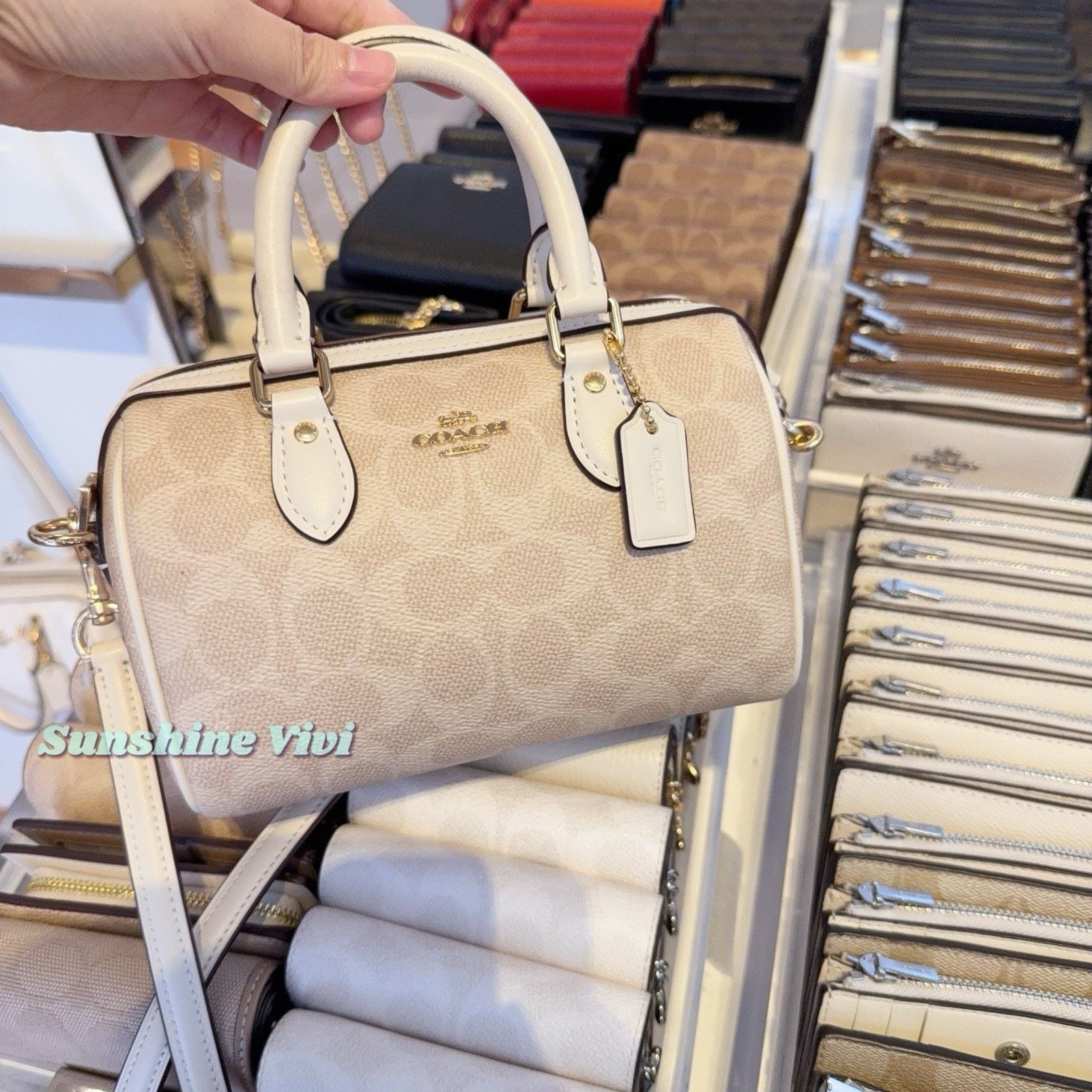 Coach NWT Coach Mini Rowan Crossbody Bag CW329 Gold/Sand/Chalk Size ONE SIZE - 8 Thumbnail