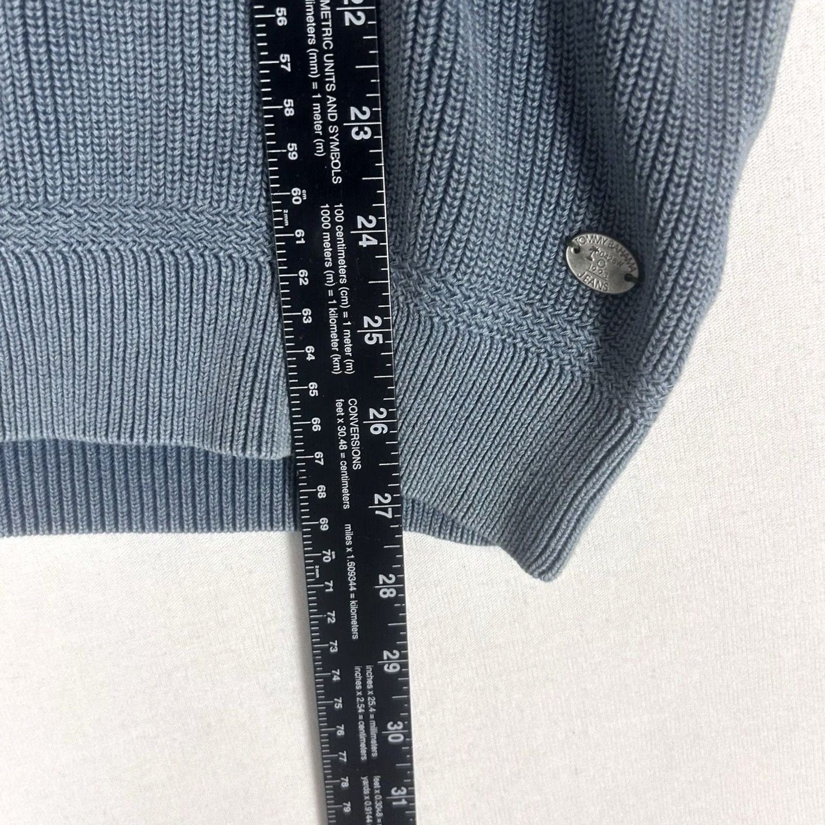 Tommy Bahama Tommy Bahama Pullover Knit Sweater Mens Large 100% Cotton 1/4 Zip L/S Casual Blue Size US L / EU 52-54 / 3 - 7 Thumbnail