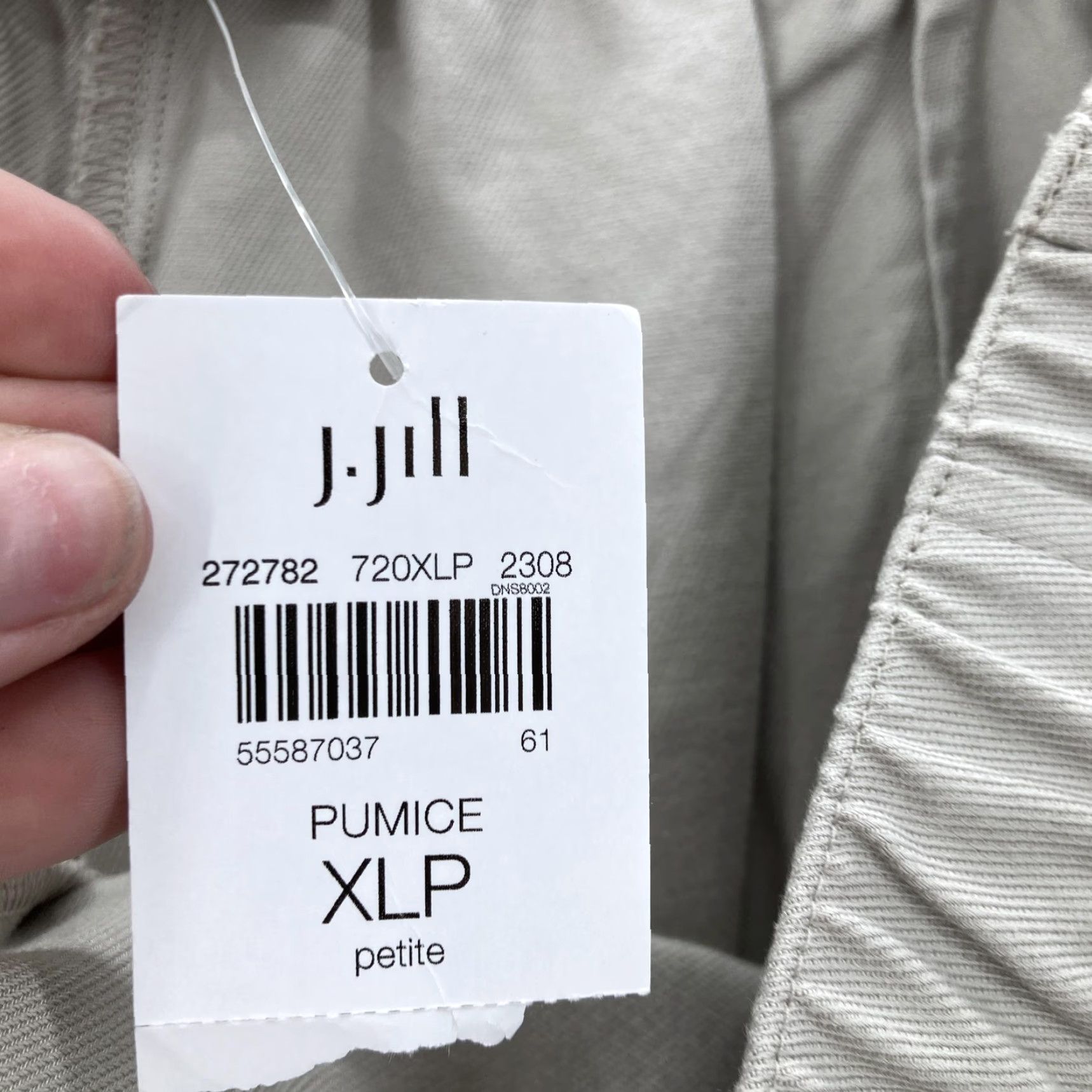 J. Jill Pure Jill Pants Womens XL Petite Beige Pumice Tencel Cotton Straight Leg Pull On Size 40" / US 18 - 5 Thumbnail