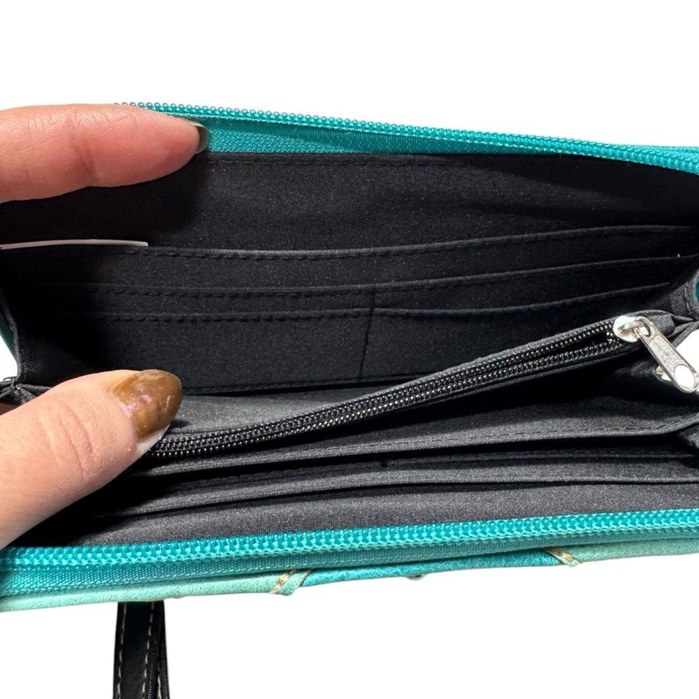Other New Zelris Turquoise Embroidery Wallet Size ONE SIZE - 5 Thumbnail