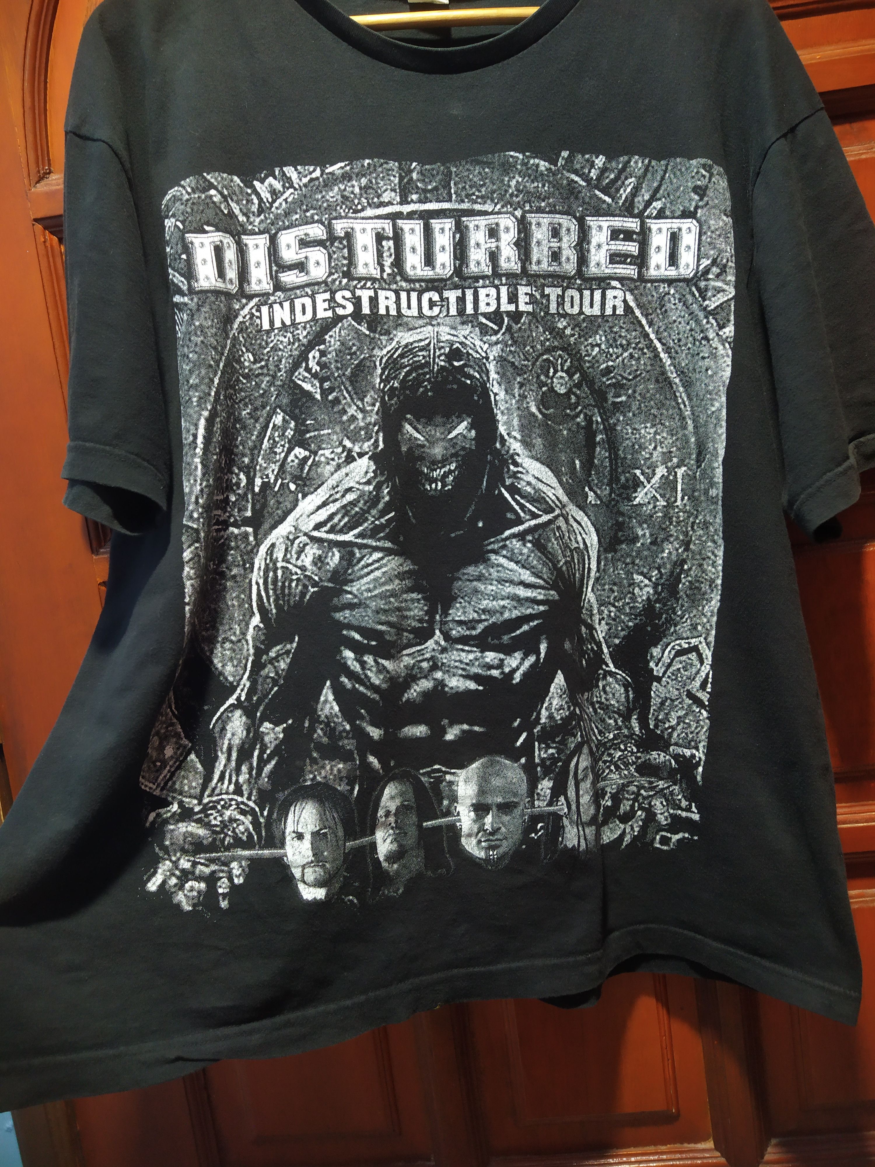 Band Tees Vintage Disturbed Indestructible Rock Tour 2009 Size US XL / EU 56 / 4 - 2 Thumbnail