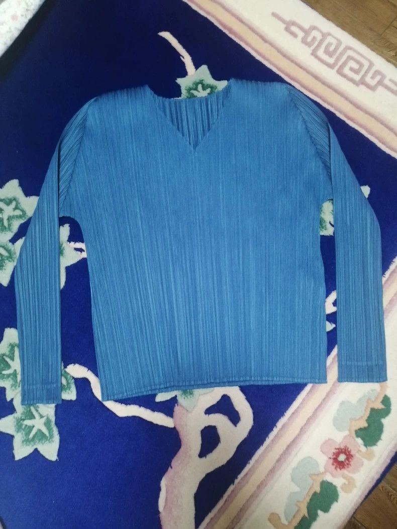 Issey Miyake issey miyake size:3 Blue long-sleeved top 2505-Nextarrow Size XXS / US 00 / IT 34 - 5 Thumbnail