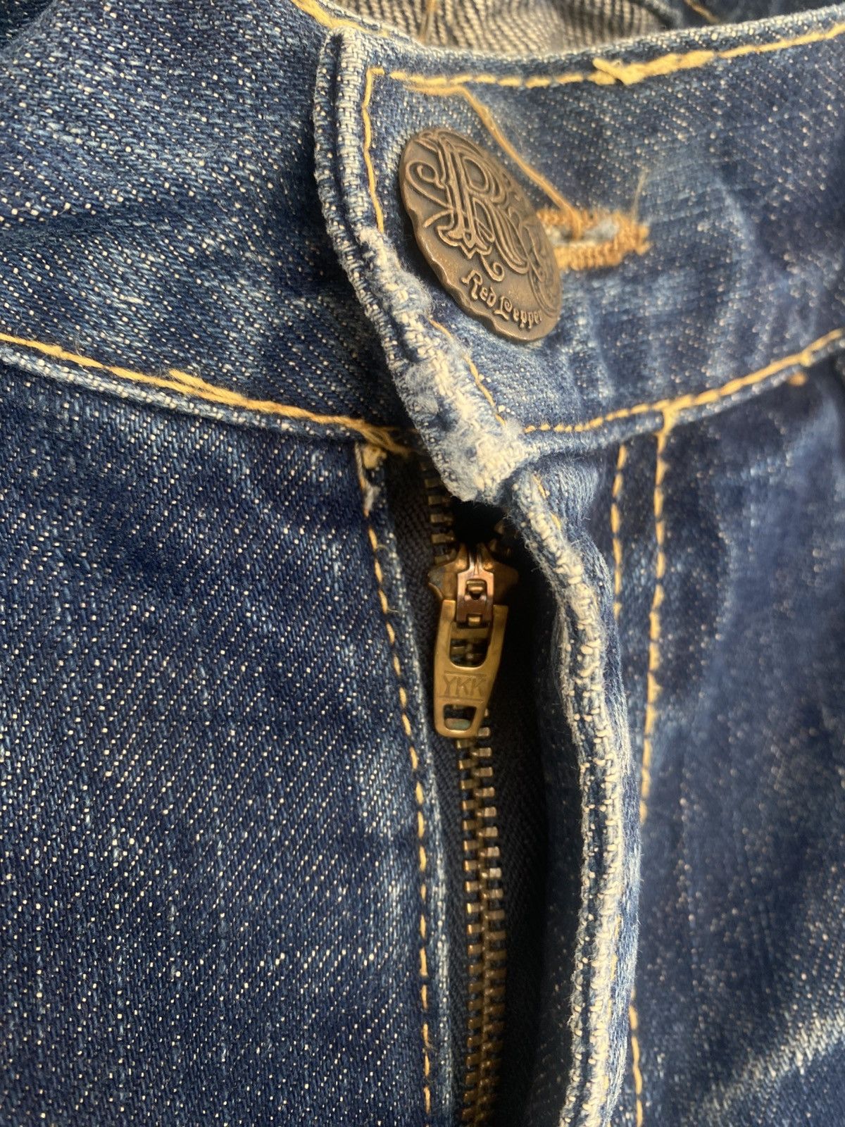 Japanese Brand Red Pepper 'Mr G' Gold Label Indigo Jeans Size US 33 - 7 Thumbnail