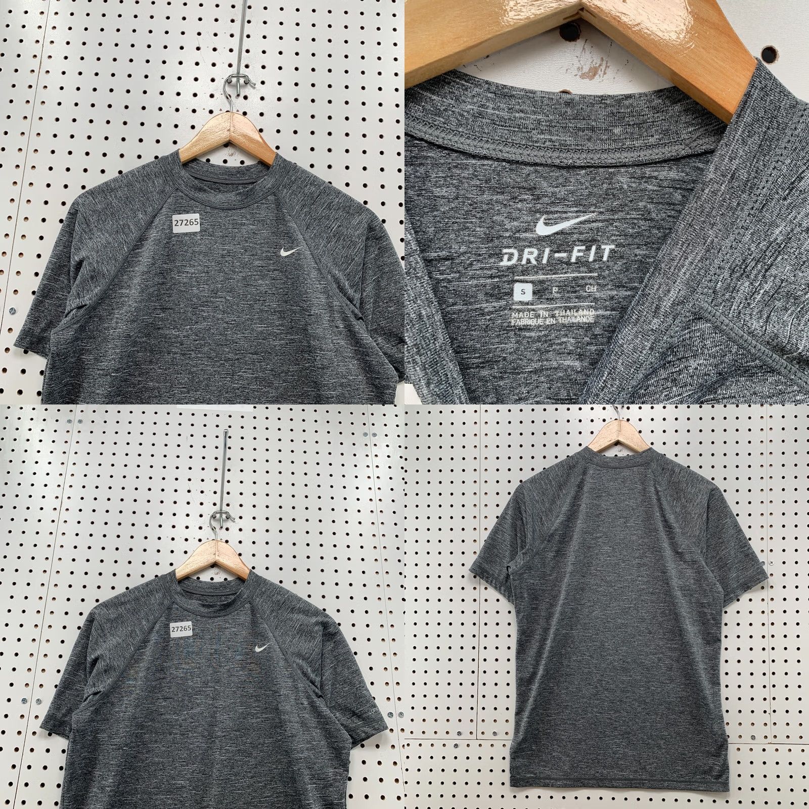 Nike Nike Dri Fit Active Shirt Gray Mens Small Workout Run Short Sleeve Size US S / EU 44-46 / 1 - 8 Thumbnail