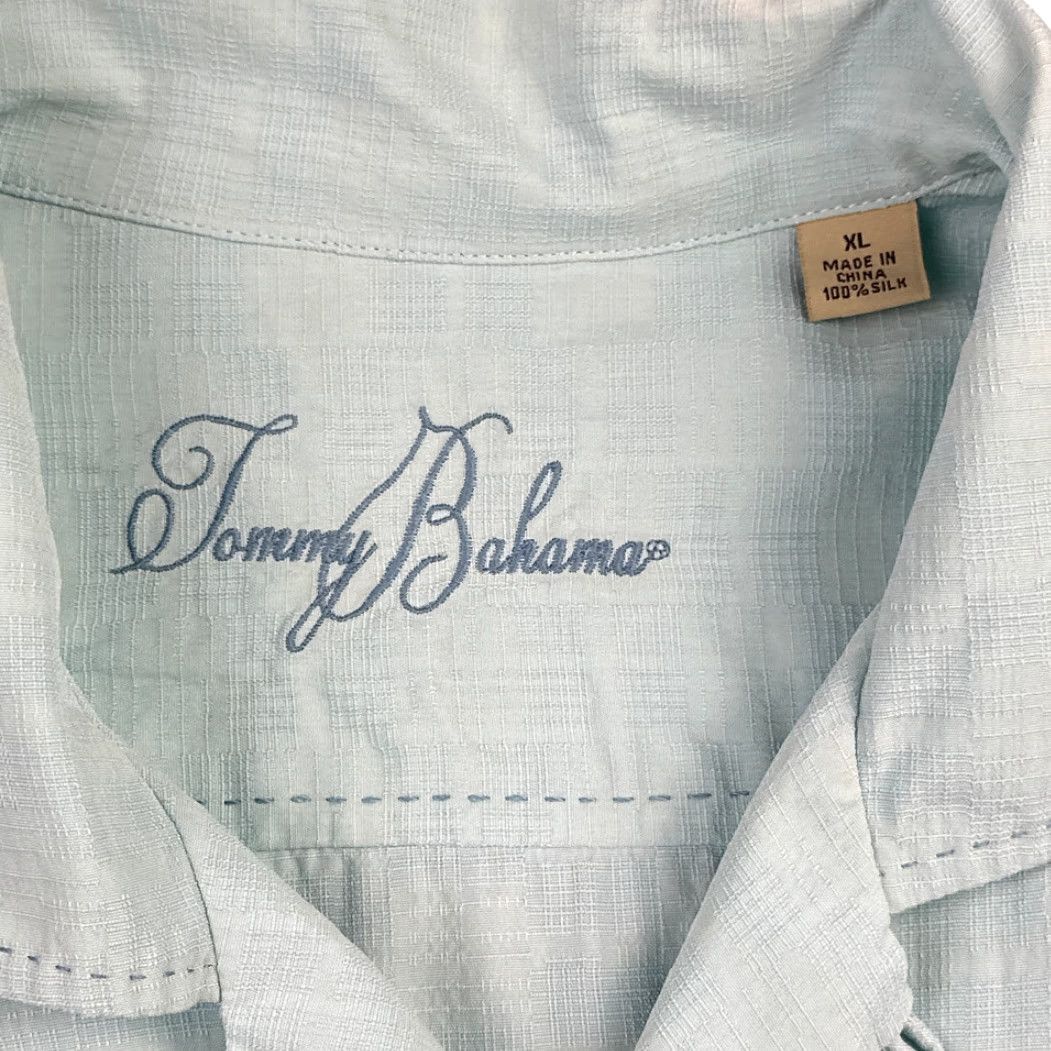 Tommy Bahama Tommy Bahama Shirt Adult XL Blue Silk Club Hawaiian 50s 60s Tropical Casual Mens Short Sleeve Button-Up Clothing Size US XL / EU 56 / 4 - 5 Thumbnail
