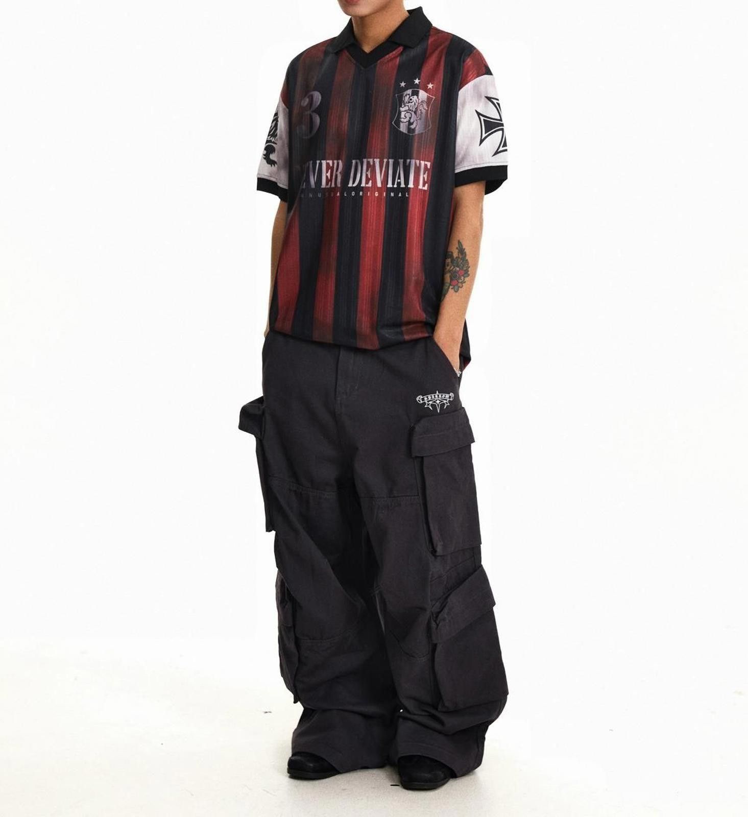 Other Badge Stripe Football Jersey Tee | Vintage Retro Style Size US L / EU 52-54 / 3 - 3 Thumbnail