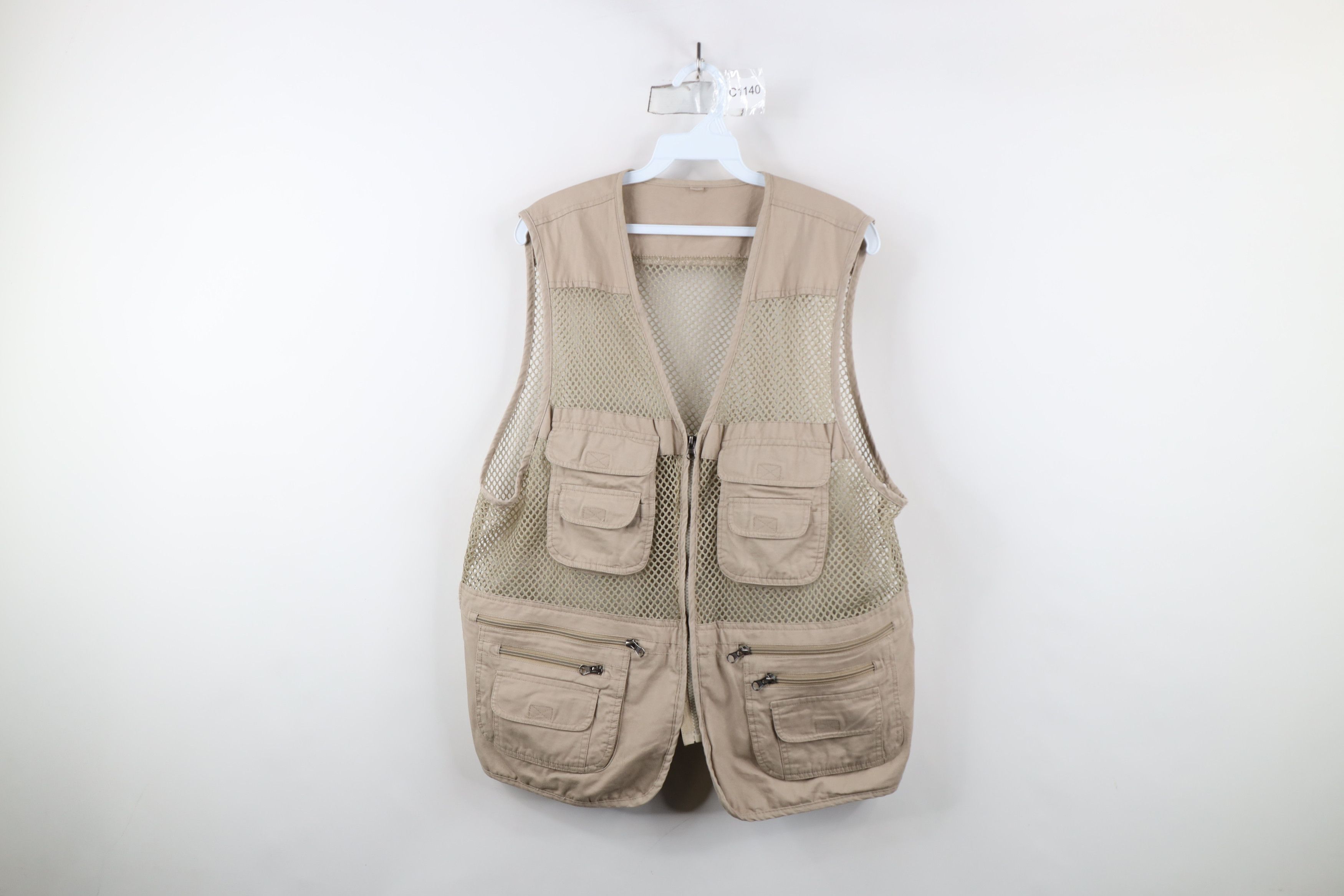 Vintage Vintage 90s Streetwear Fly Fishing Vest Jacket Beige Size US XXL / EU 58 / 5 - 1 Thumbnail