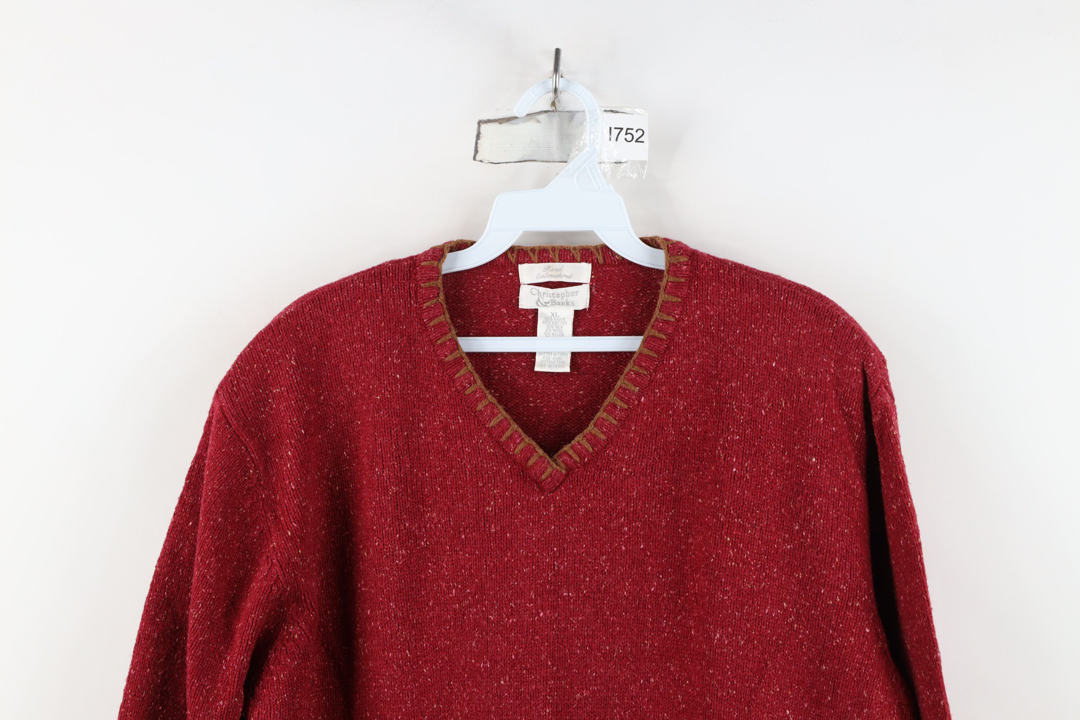 Vintage Vintage 90s Streetwear Silk Wool Blend Knit Sweater Size XL / US 12-14 / IT 48-50 - 2 Thumbnail