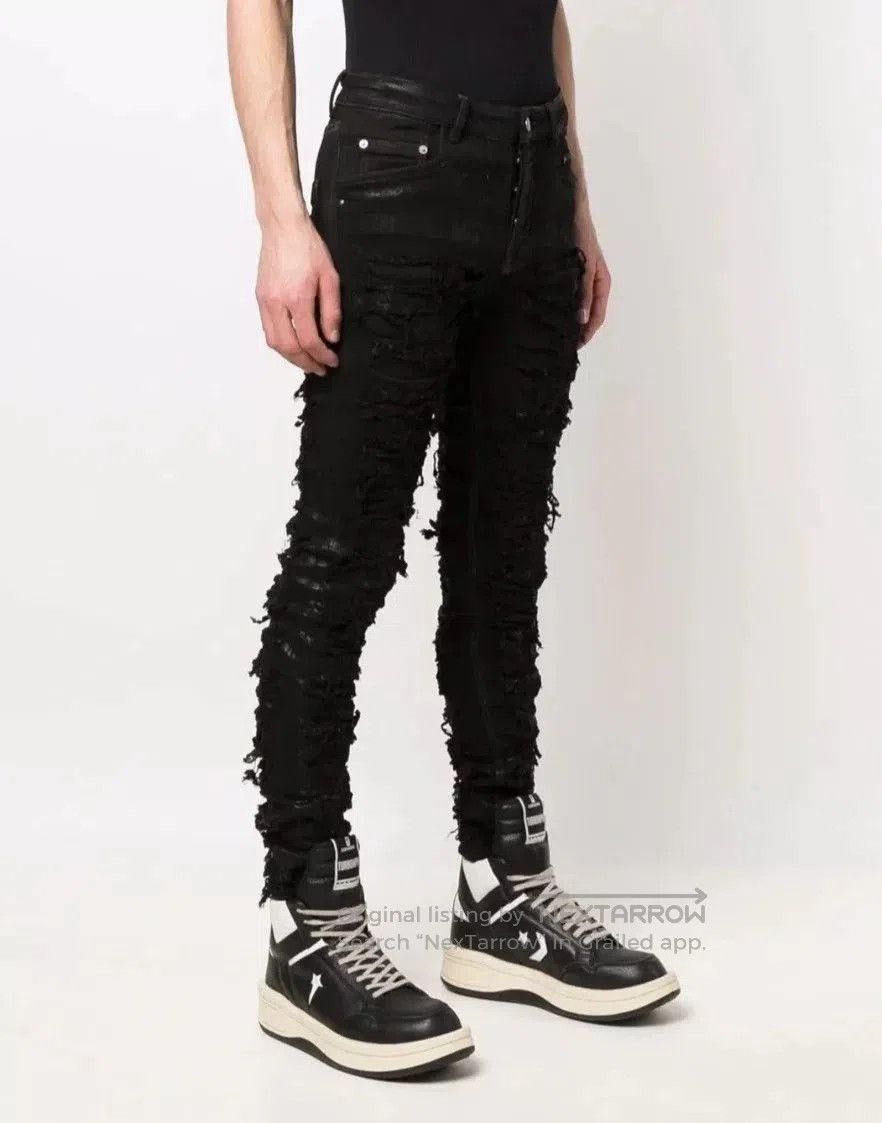 Rick Owens rick owens distressed black denim pants. Size US 33 - 2 Thumbnail