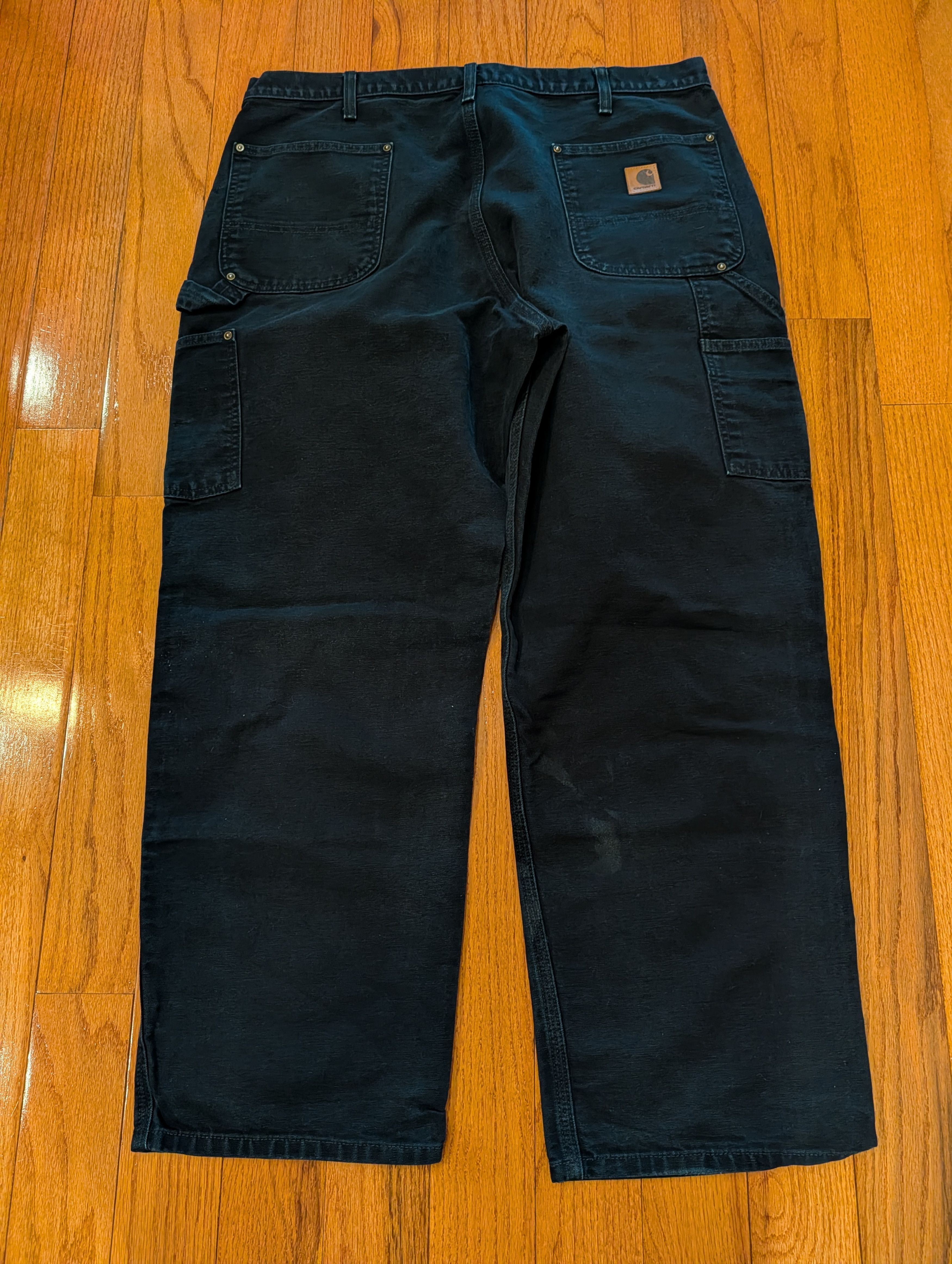 Carhartt Carhartt B136 BLK Duck Canvas Double Work Pants 38 x 30 Size US 38 / EU 54 - 1 Thumbnail