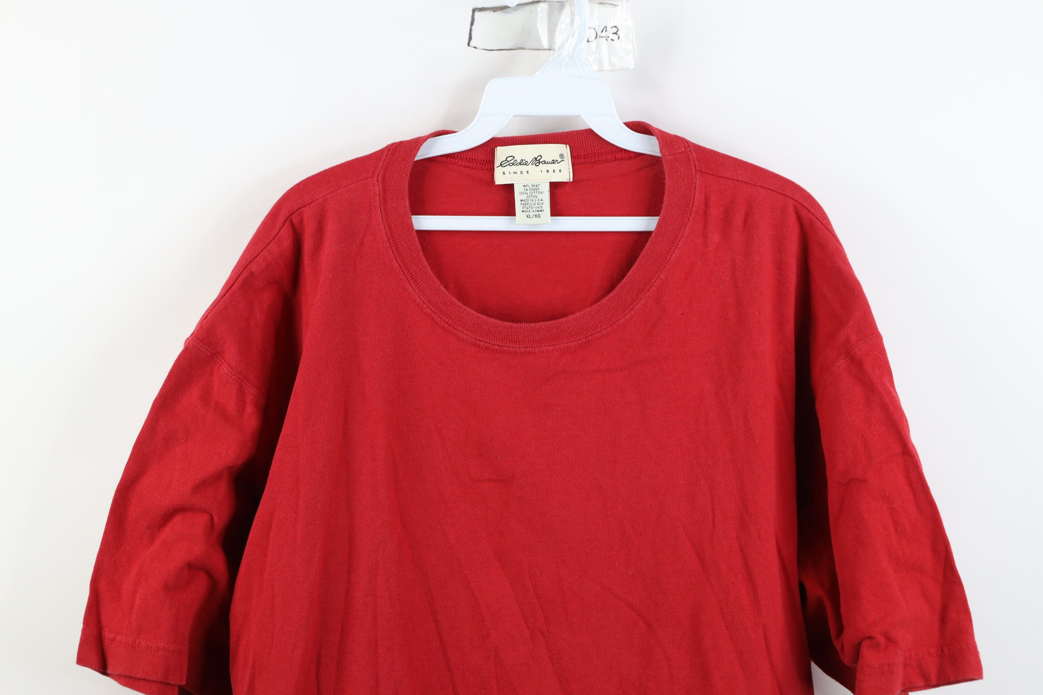 Eddie Bauer Vintage 90s Eddie Bauer Baggy Fit Cotton T-Shirt Red USA Size US XL / EU 56 / 4 - 2 Thumbnail
