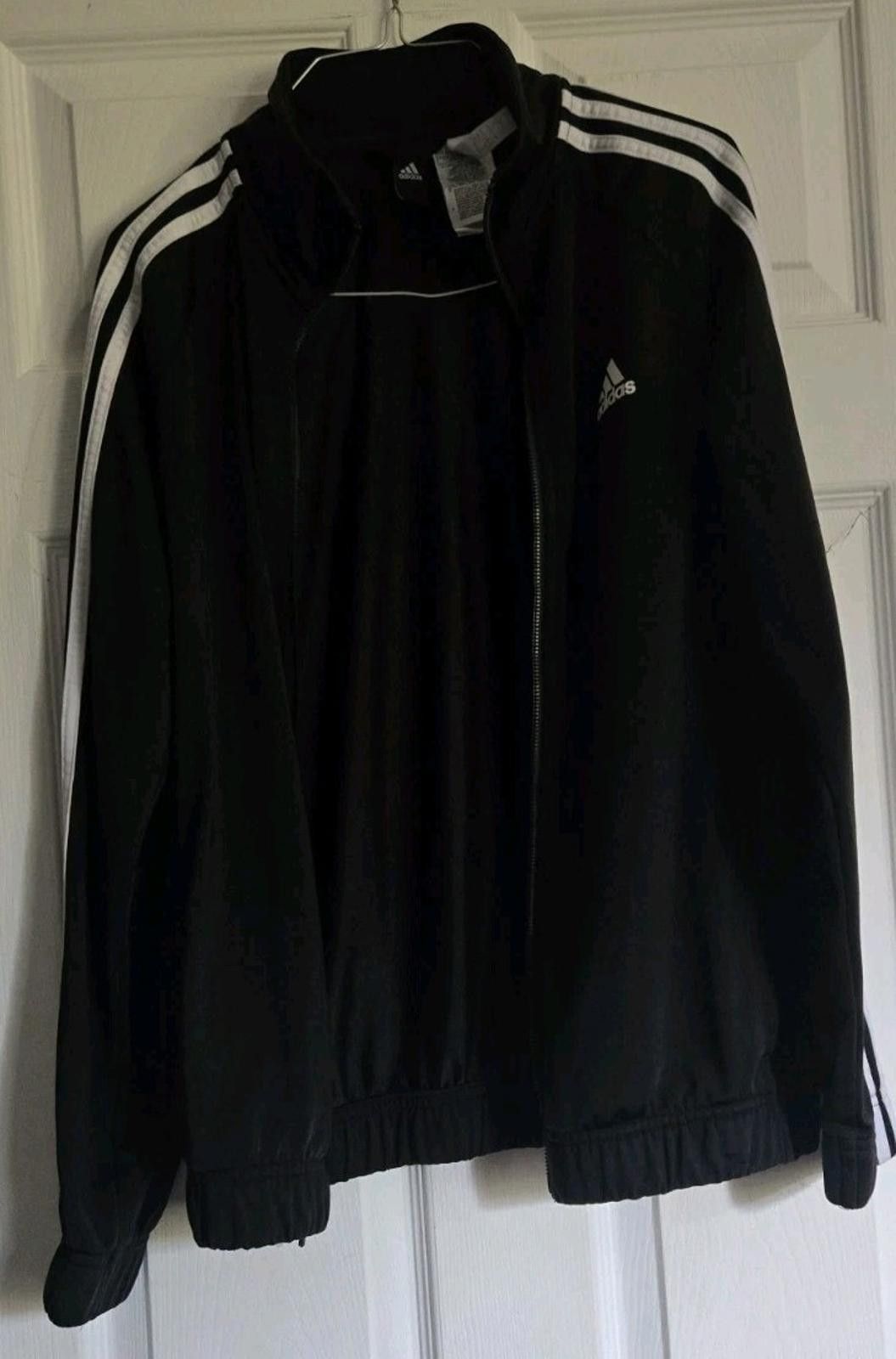 Adidas Adidas Black White Classic 3 Stripe Track Jacket Womens Medi Size M / US 6-8 / IT 42-44 - 4 Thumbnail