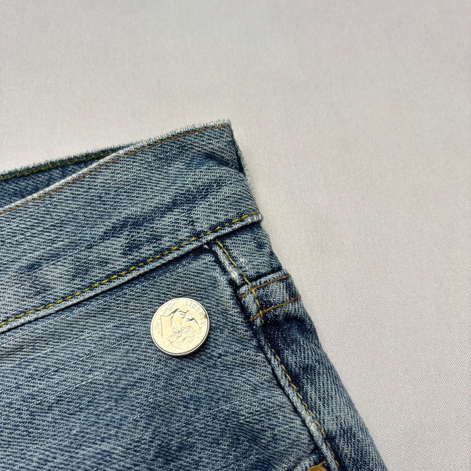 Sid Mashburn $185 Sid Mashburn Light Wash Denim 36x30 Slim Straight Jeans Size US 36 / EU 52 - 12 Thumbnail