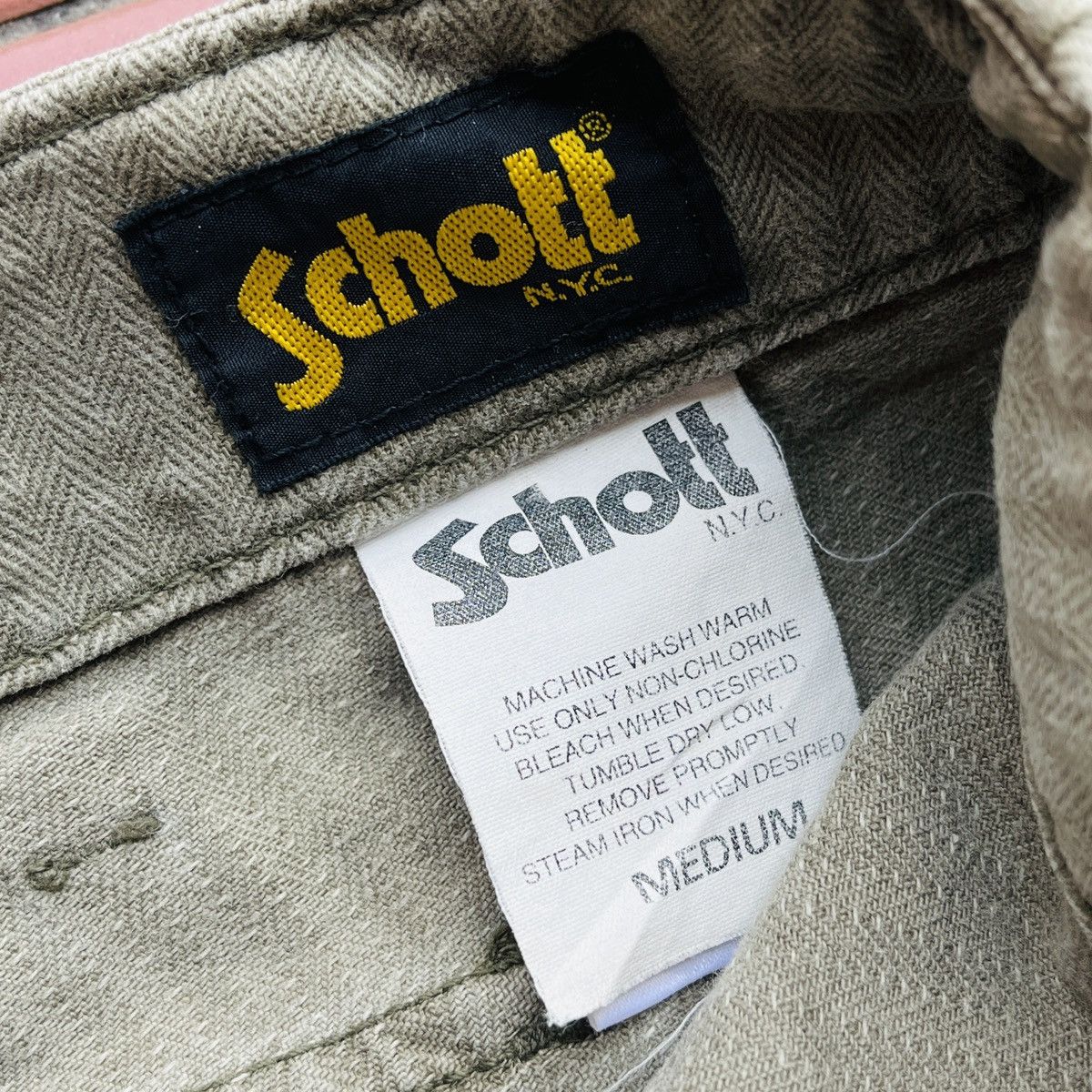 Schott × Travis Scott Faded Olive Green Schott Utilitu Military Pants Size US 30 / EU 46 - 19 Thumbnail