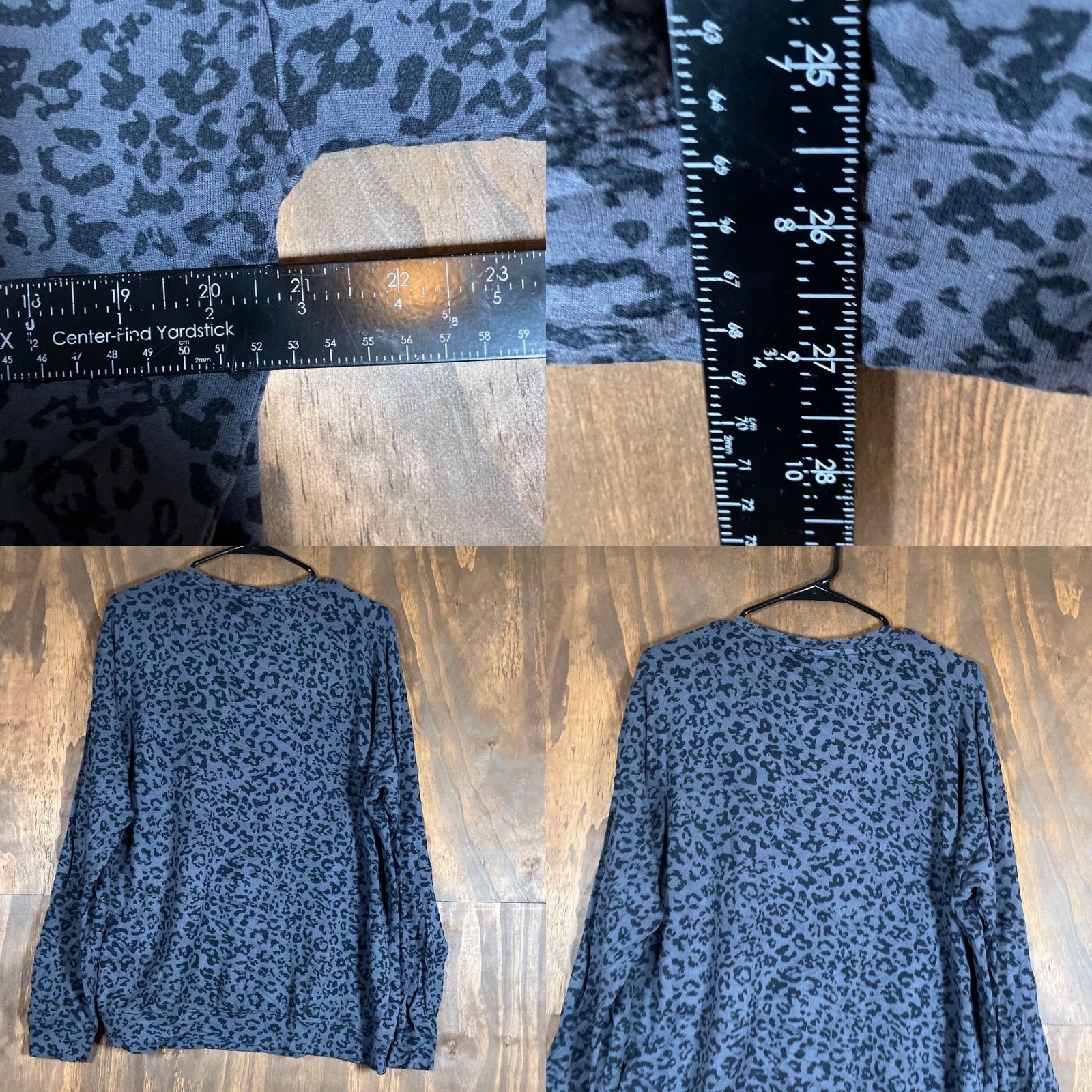 Athleta Athleta Womens Sweatshirt Gray Pure Luxe Leopard Crew Neck Pullover S Stretch Regular Long Sleeve Casual Lounge Athleisure Womens Size S / US 4 / IT 40 - 8 Thumbnail