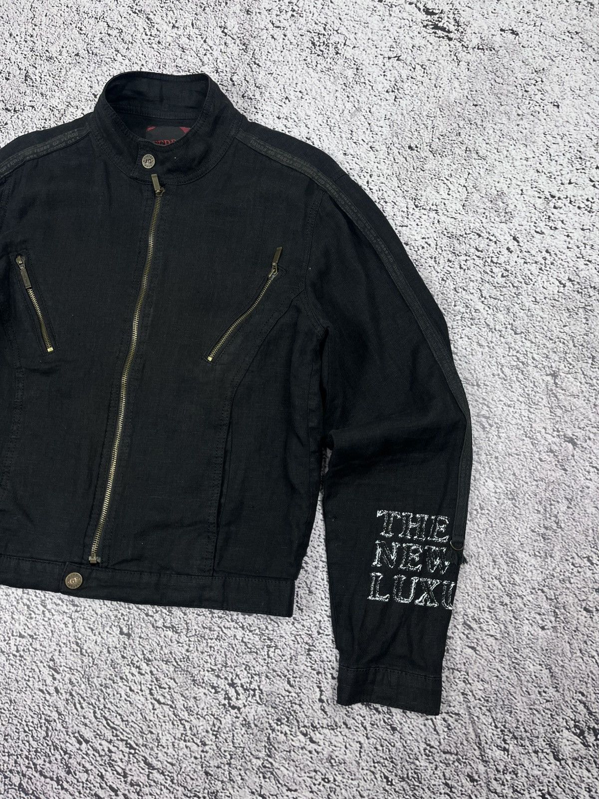 Ferre Vintage GF Ferre Linen Jacket Union Jack Punk Y2K Italy S Size US S / EU 44-46 / 1 - 5 Thumbnail