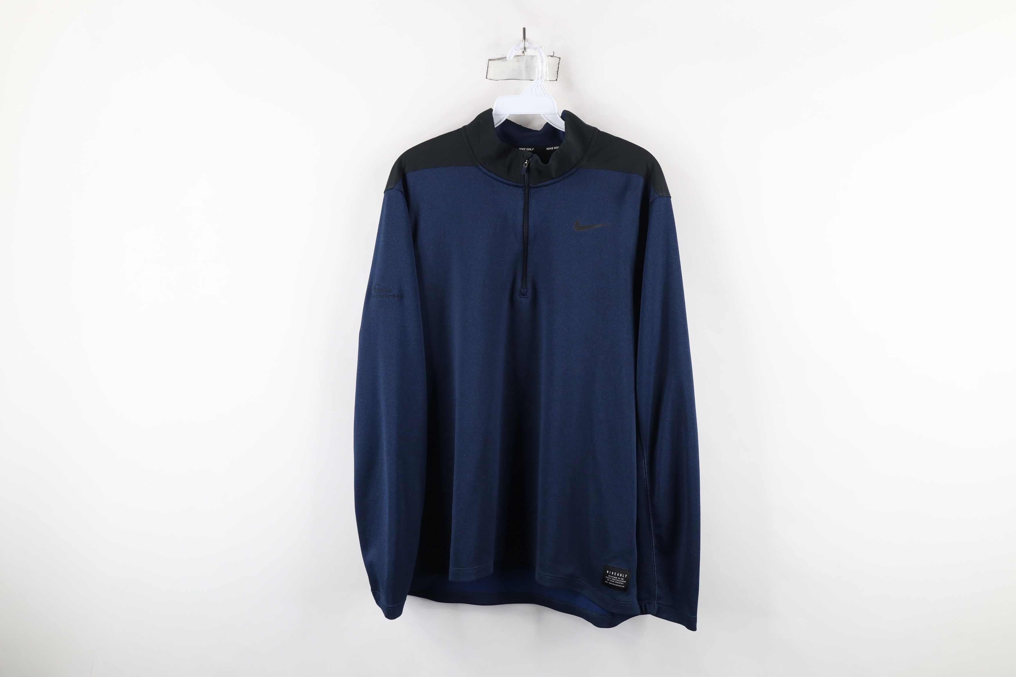 Nike × Vintage Nike Golf Dry Core Cover Up Pullover Jacket Top Blue Black Size US L / EU 52-54 / 3 - 1 Thumbnail