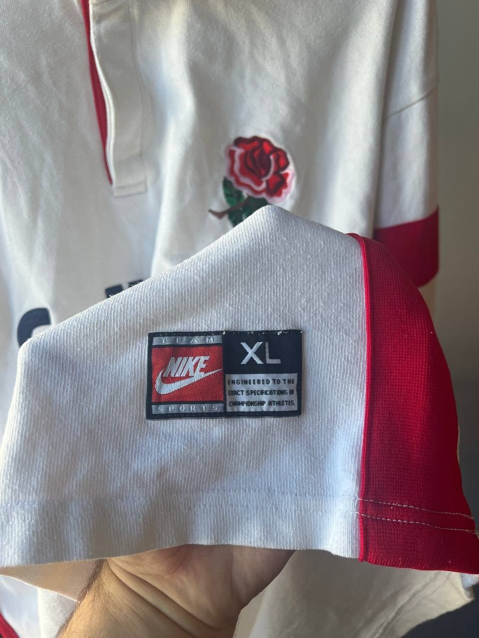 Nike 1997/99 ENGLAND NATIONAL TEAM RUGBY UNION VINTAGE JERSEY XL Size US XL / EU 56 / 4 - 9 Thumbnail