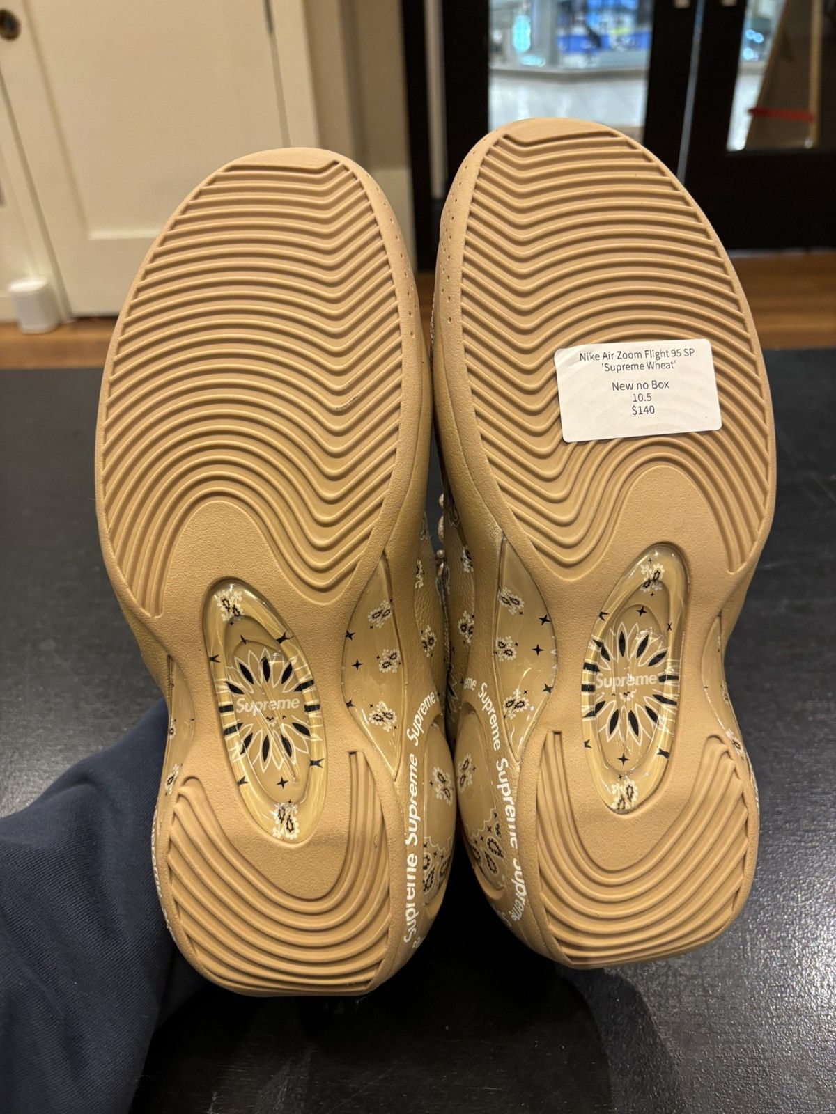 Nike × Supreme Nike Air Zoom Flight 95 SP ‘Supreme Wheat’ Size US 10.5 / EU 43-44 - 7 Thumbnail