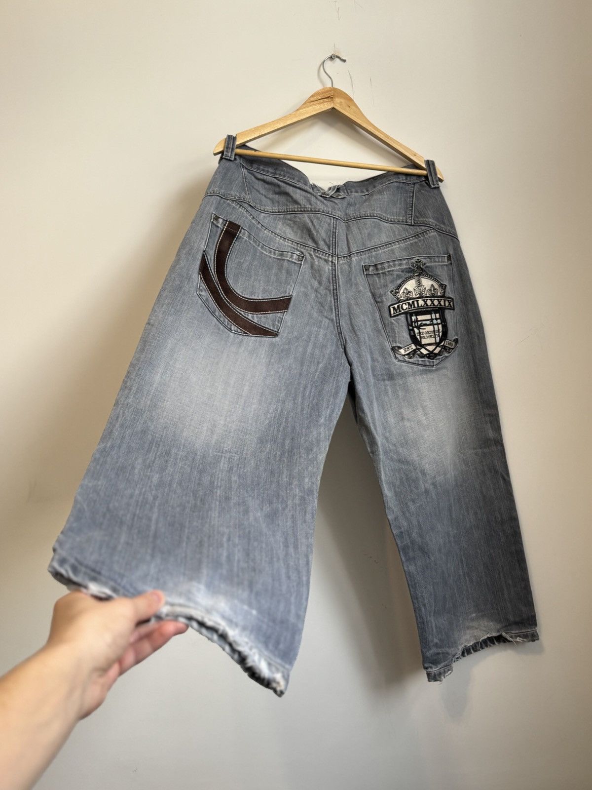 Japanese Brand × Karl Kani Karl Kani Brooklyn Baggy Fit Pants Vintage Size US 35 - 1 Thumbnail