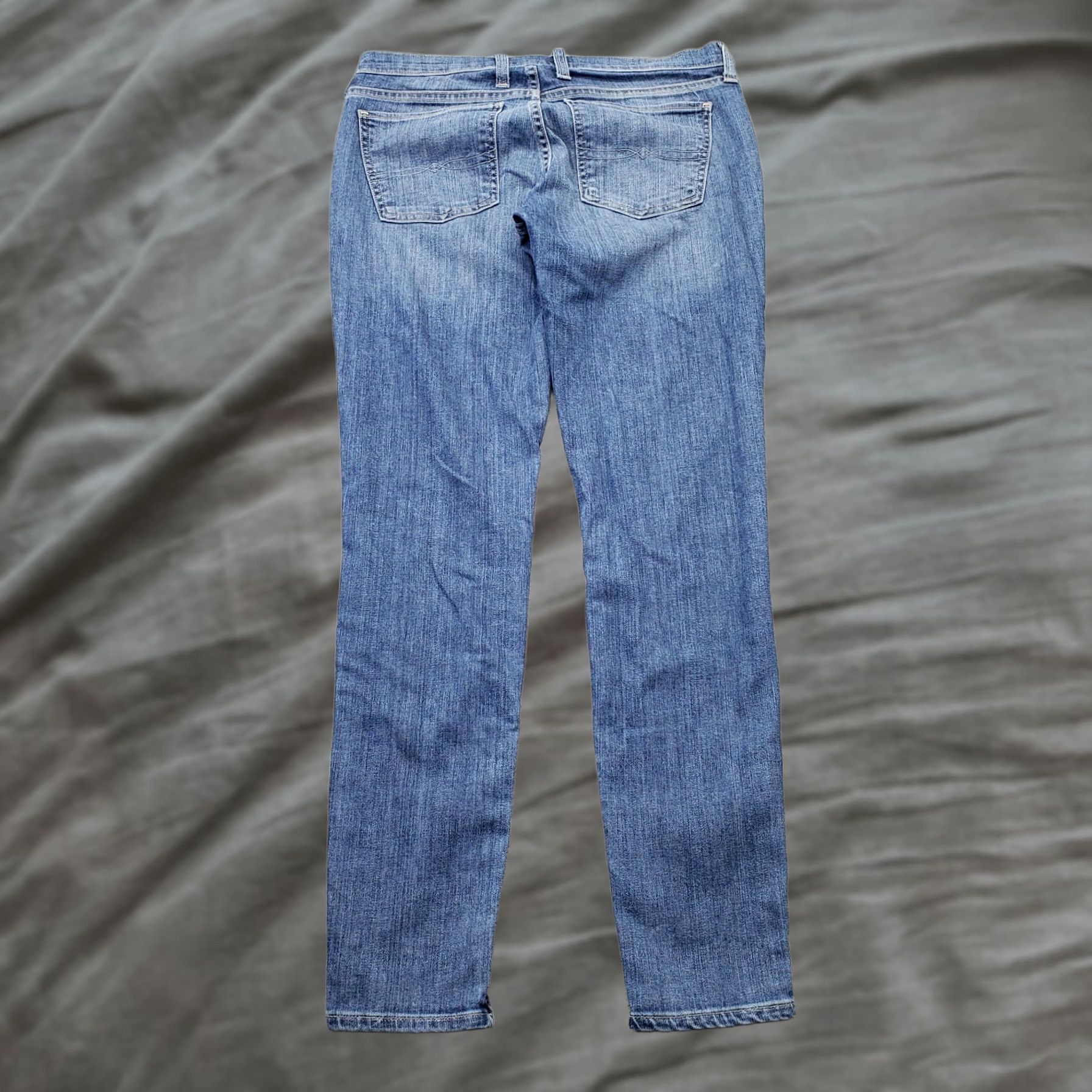 Lucky Brand Lucky Brand Jeans Womens 4 Blue Denim Stretch Ankle Zip Faded 29" Inseam Size 27" / US 4 / IT 40 - 1 Thumbnail